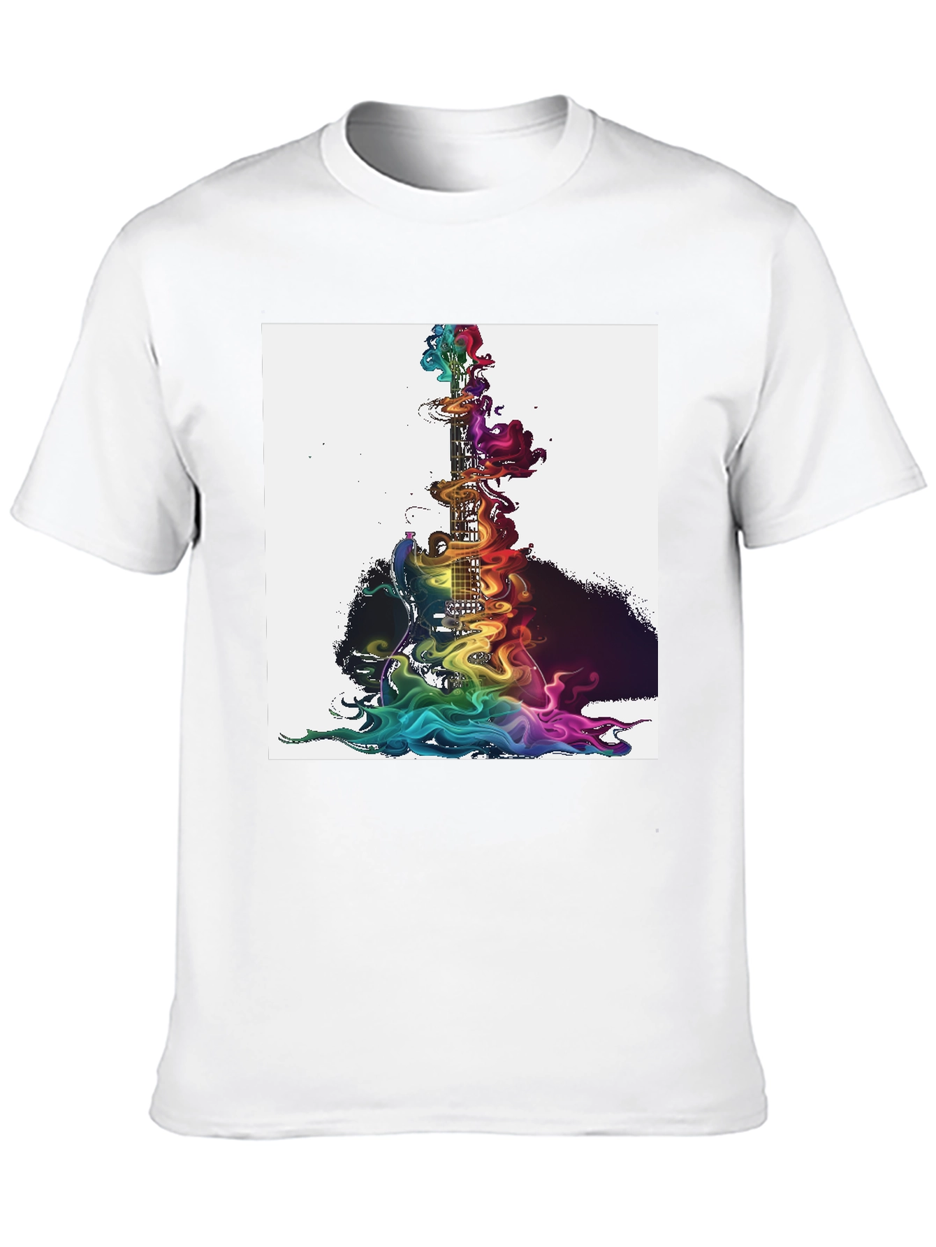 Rainbow Smoke Guitar Graphic Tee