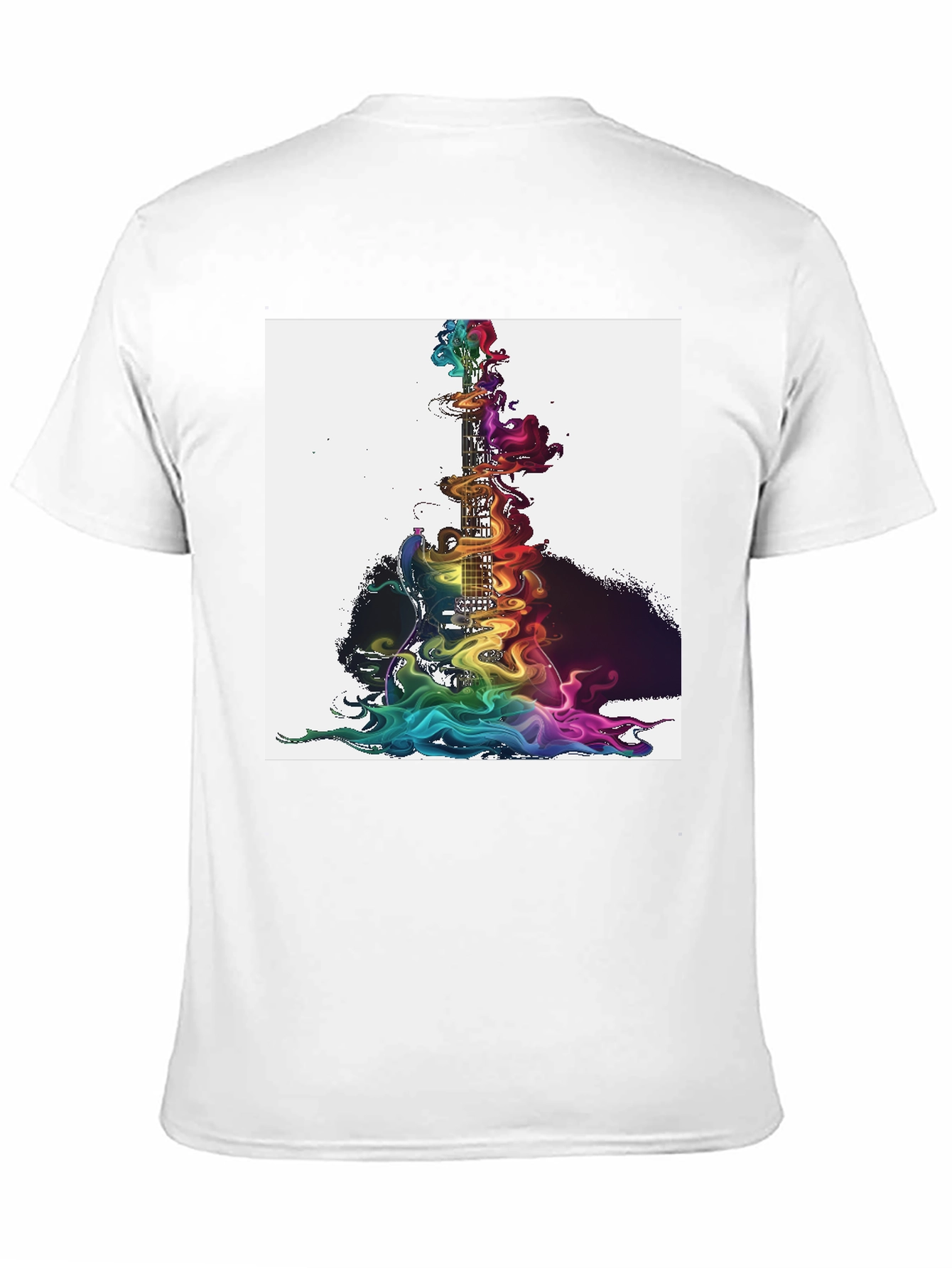 Rainbow Smoke Guitar Graphic Tee