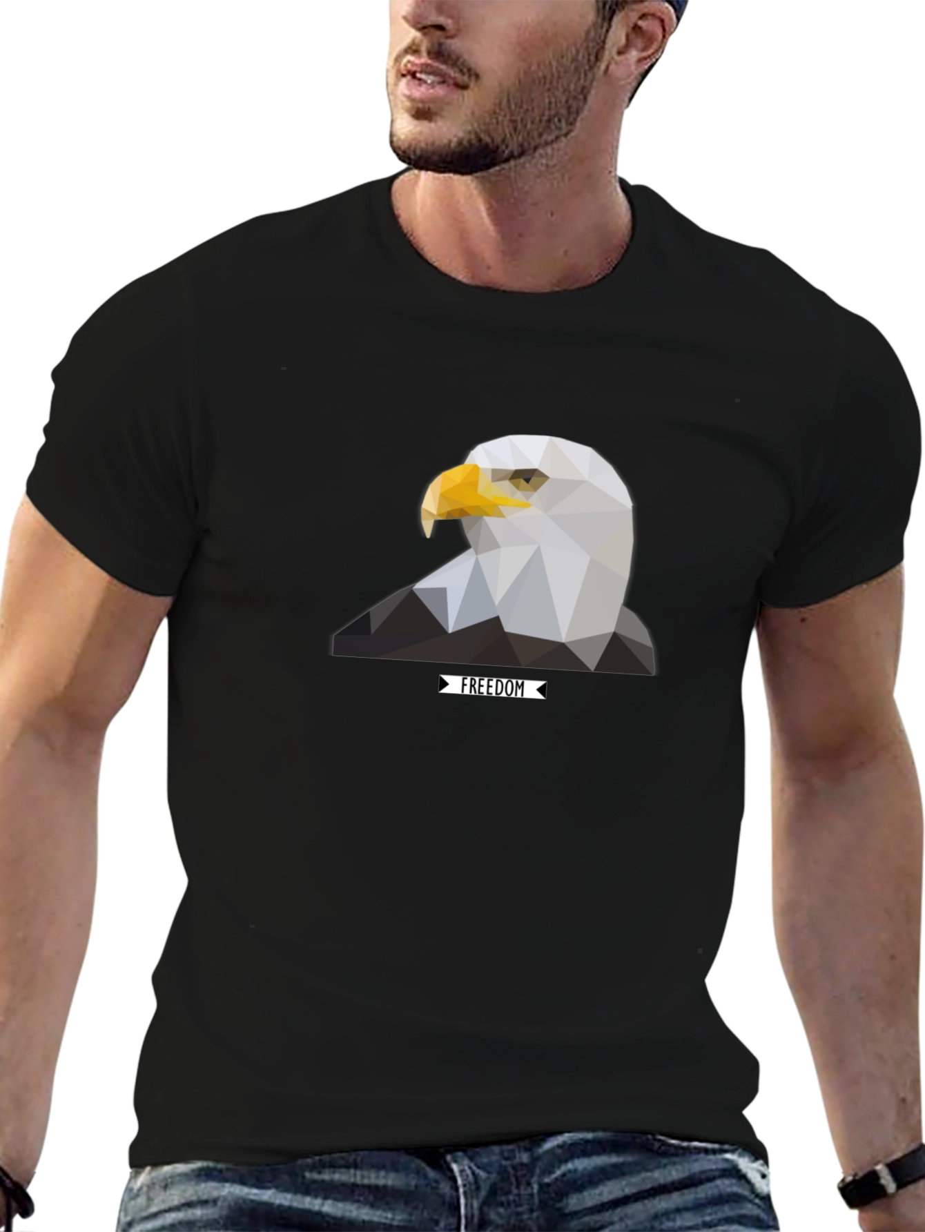 Geometric Eagle Graphic Tee - Freedom Design