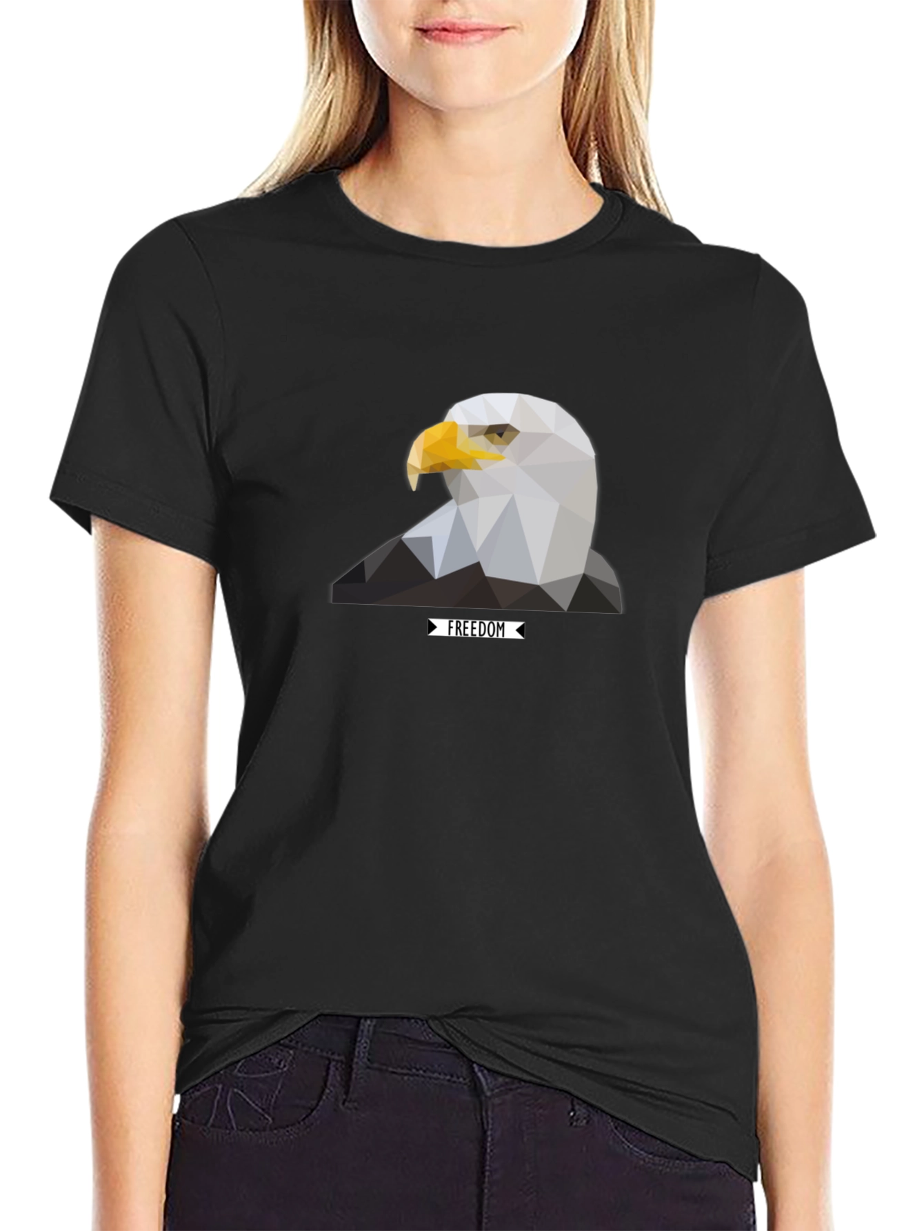 Geometric Eagle Graphic Tee - Freedom Design