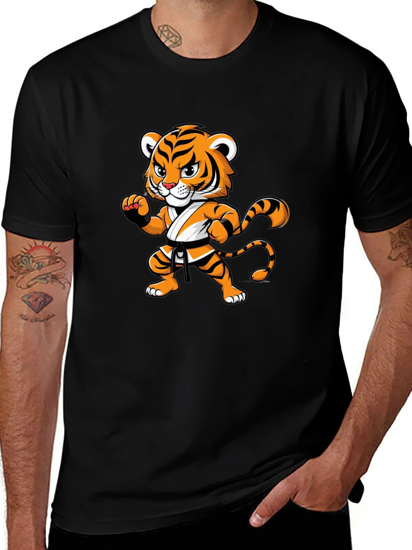 Tiger Karate Black T-Shirt