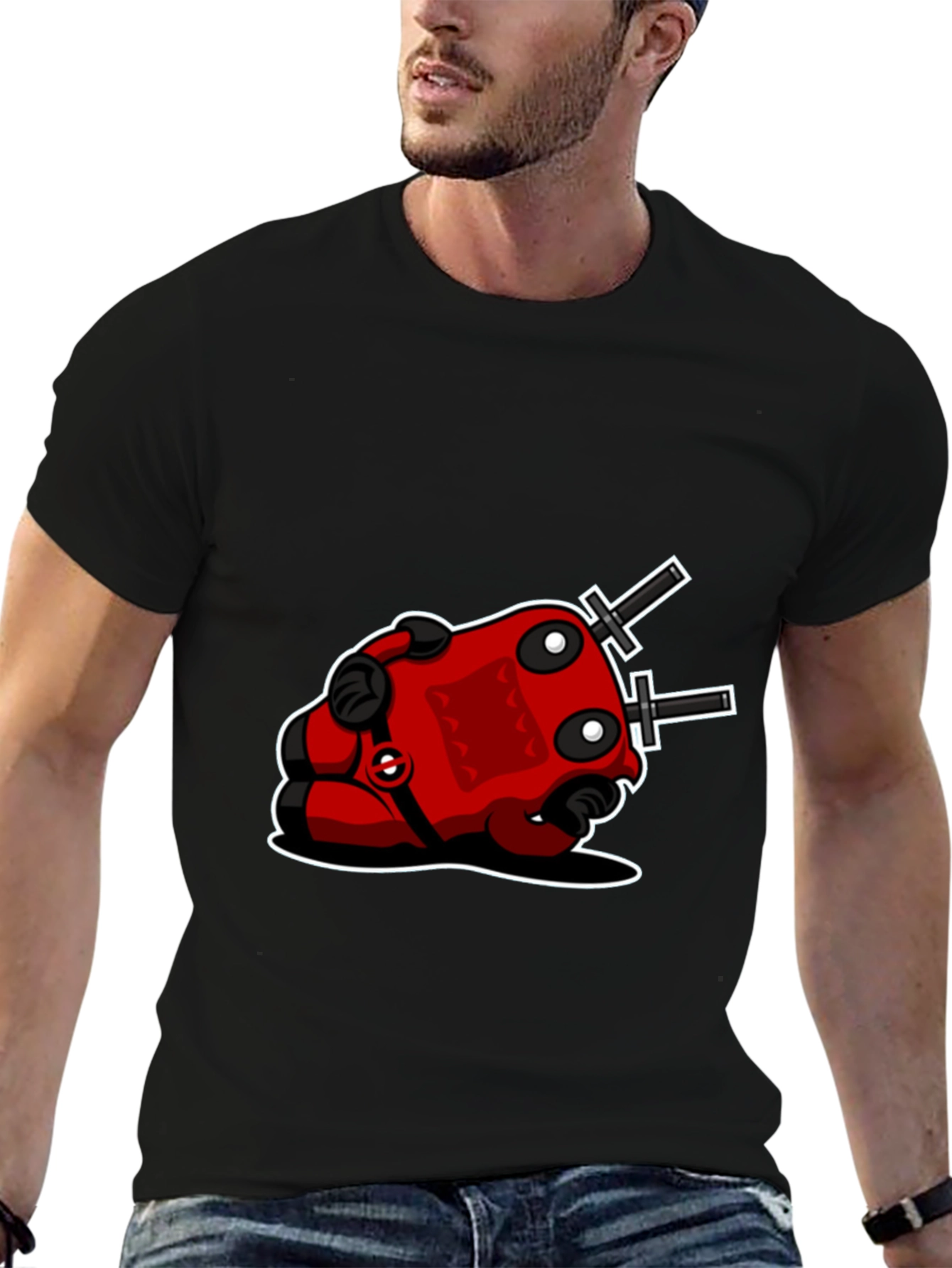Deadpool-Inspired Black T-Shirt