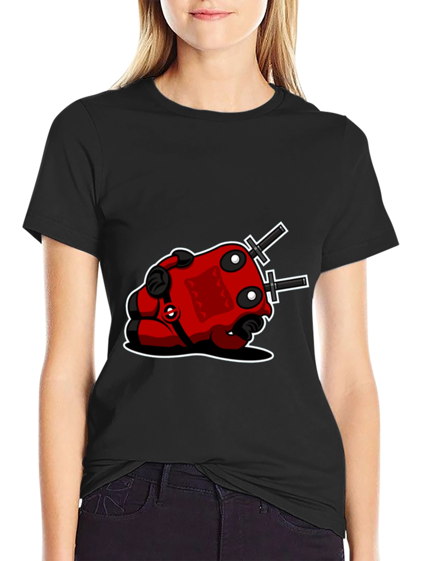 Deadpool-Inspired Black T-Shirt