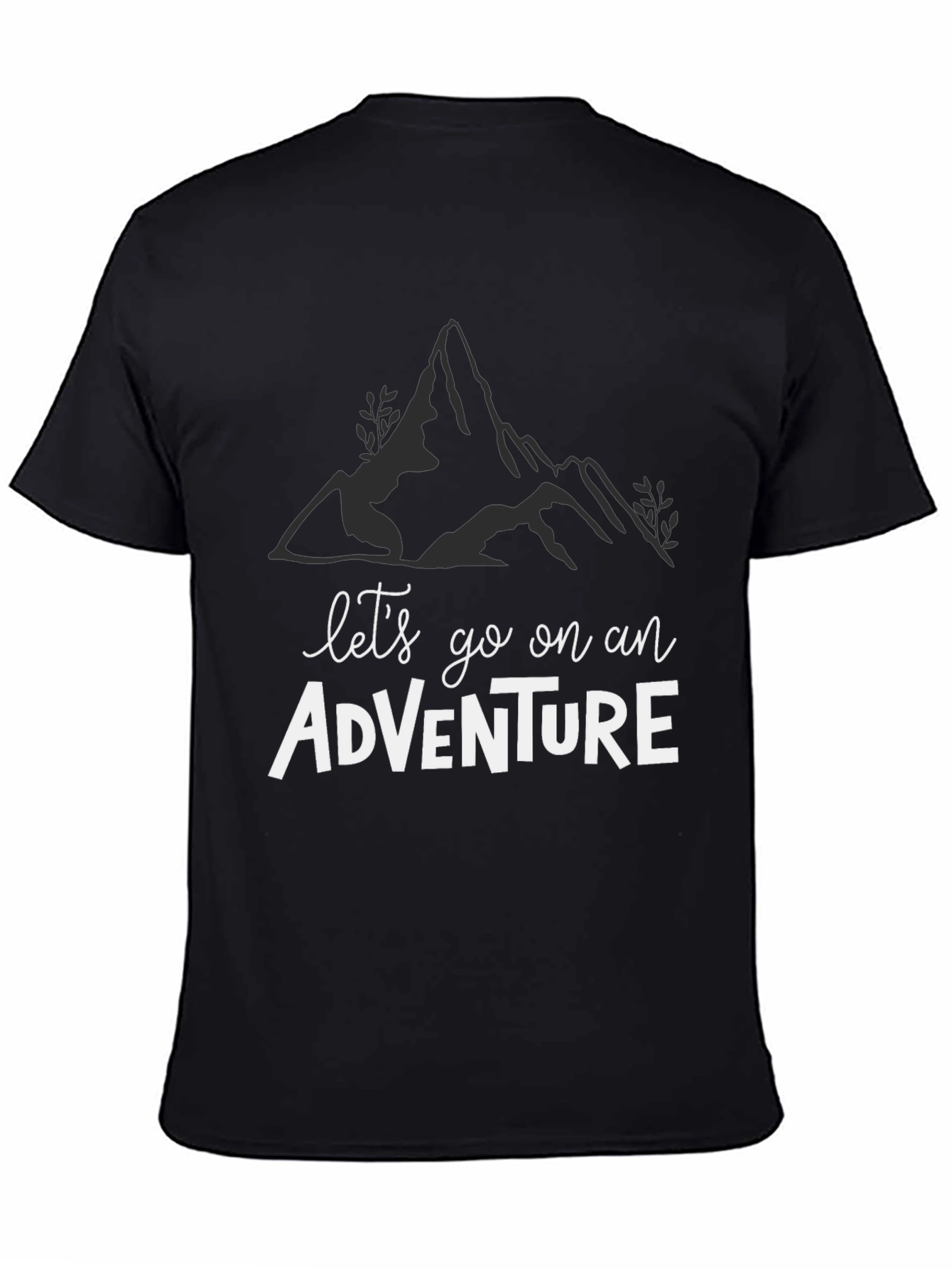 Adventure Awaits: Black Graphic Tee