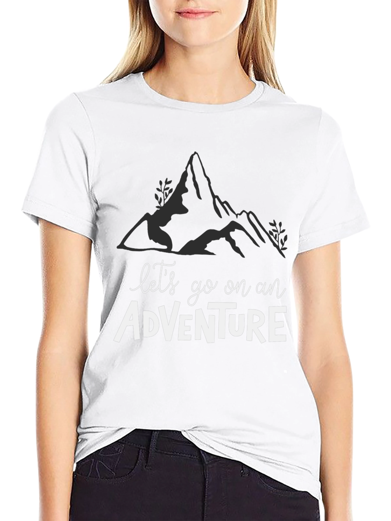 Adventure Awaits: Black Graphic Tee
