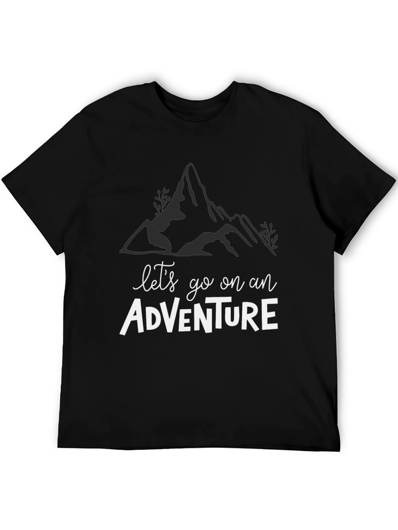 Adventure Awaits: Black Graphic Tee