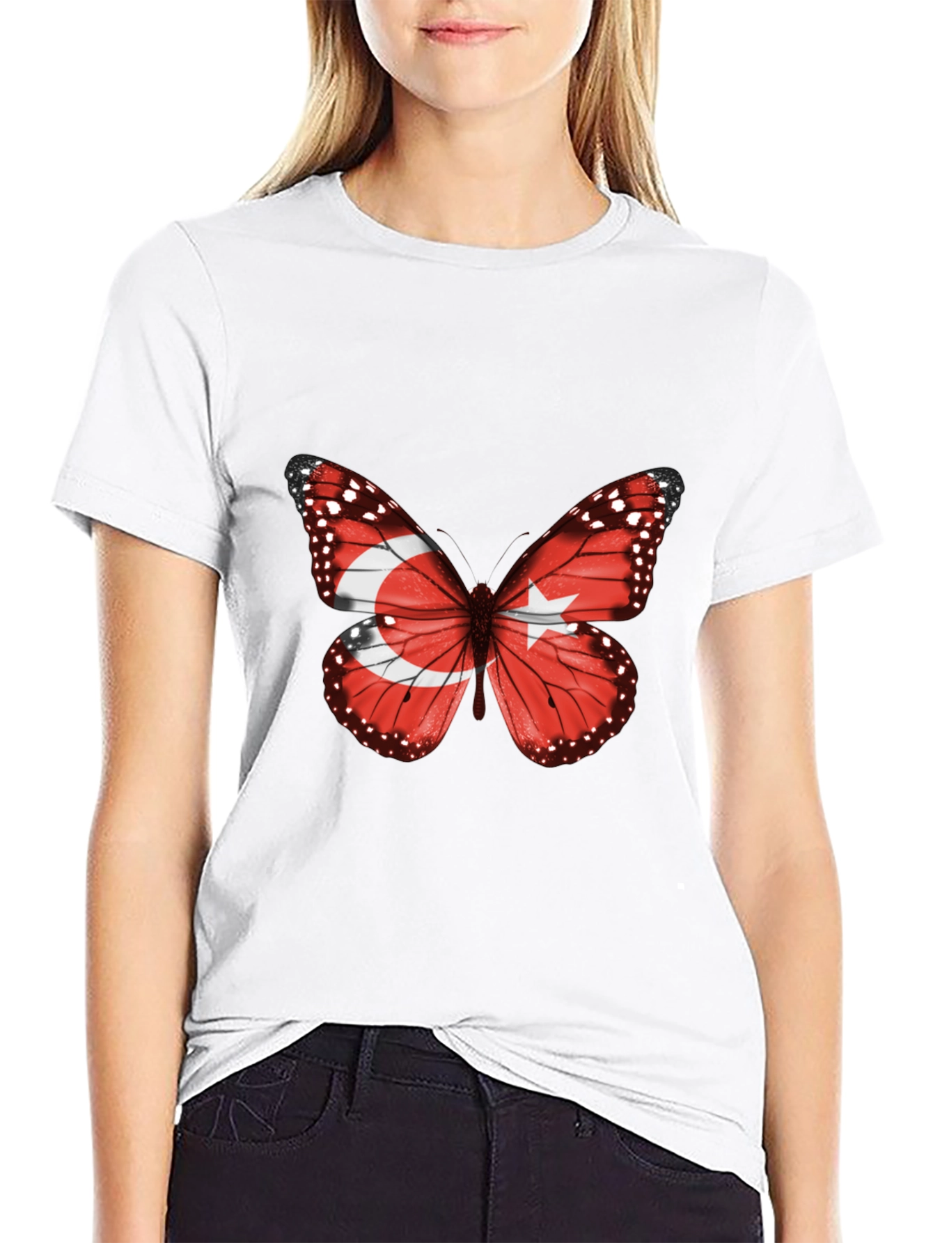 Turkey Flag Butterfly Graphic Tee