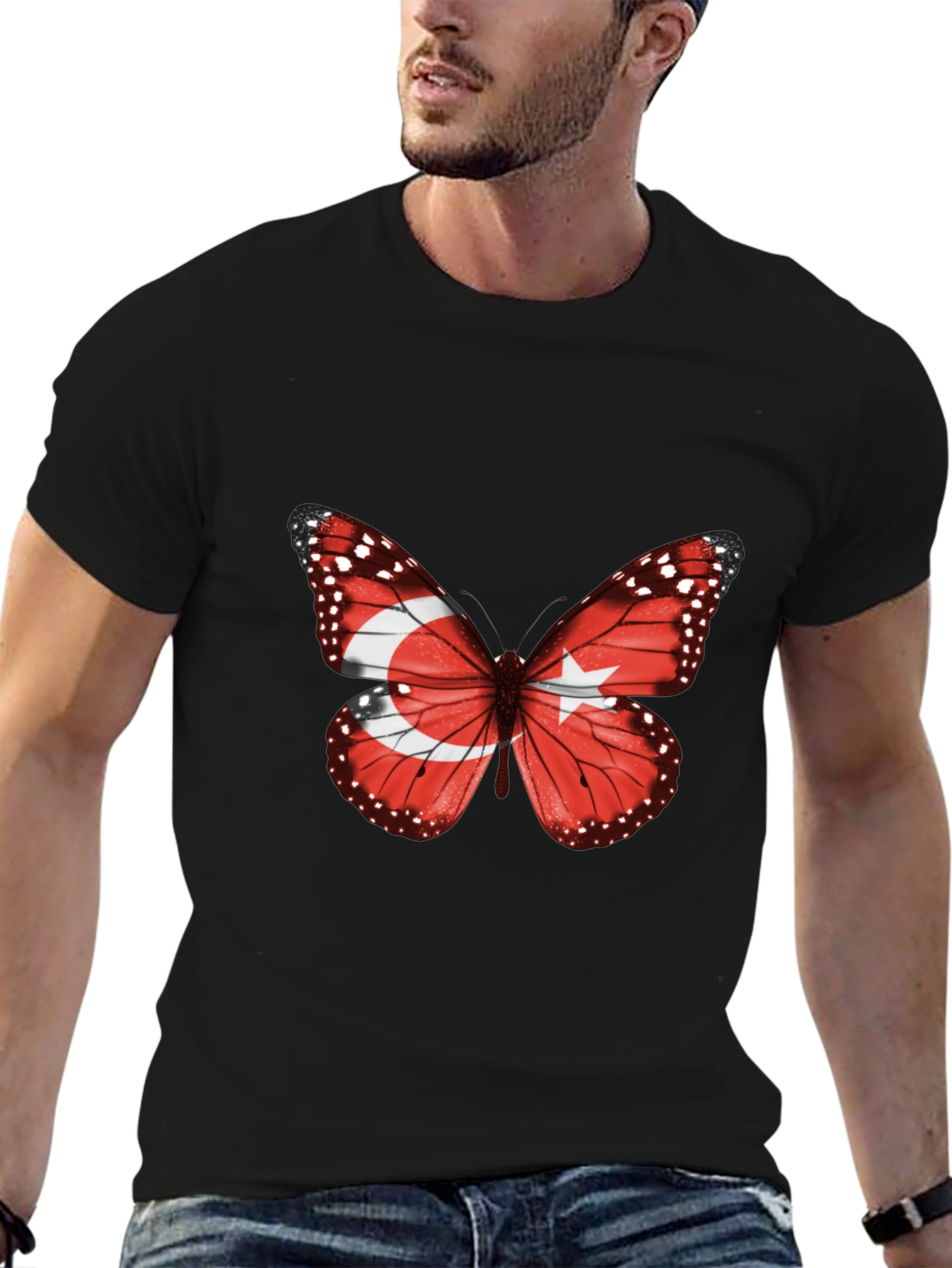 Turkey Flag Butterfly Graphic Tee