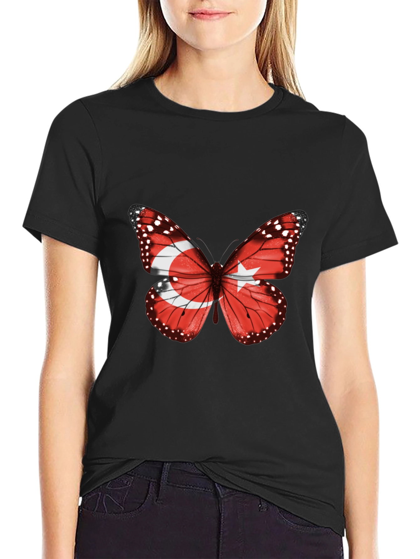 Turkey Flag Butterfly Graphic Tee