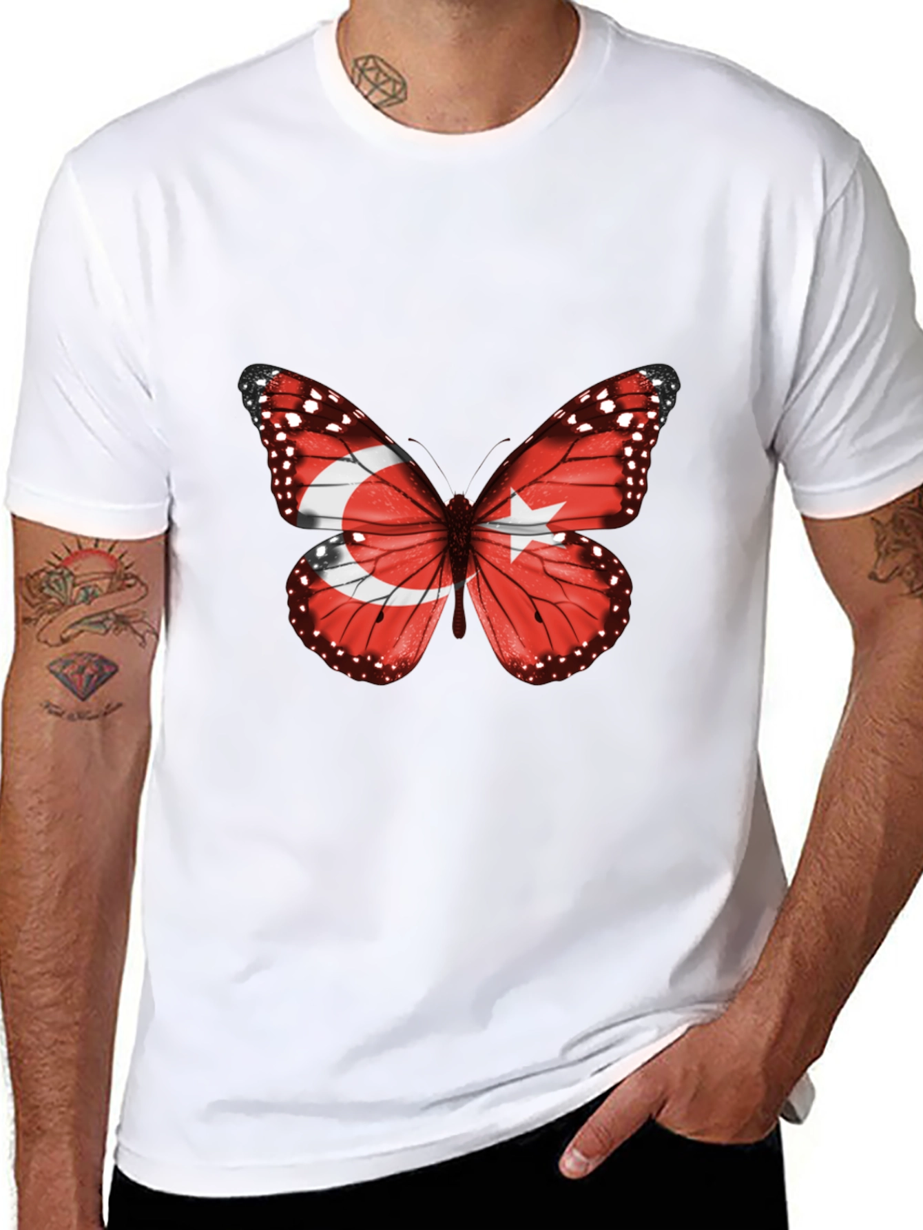 Turkey Flag Butterfly Graphic Tee