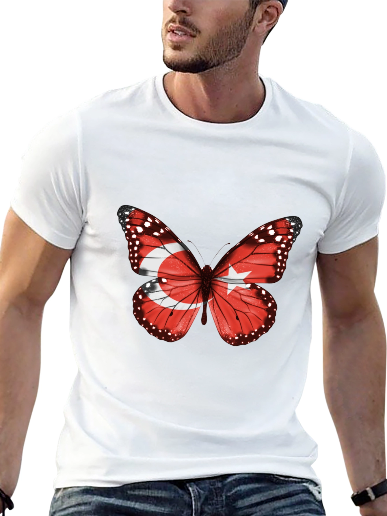 Turkey Flag Butterfly Graphic Tee