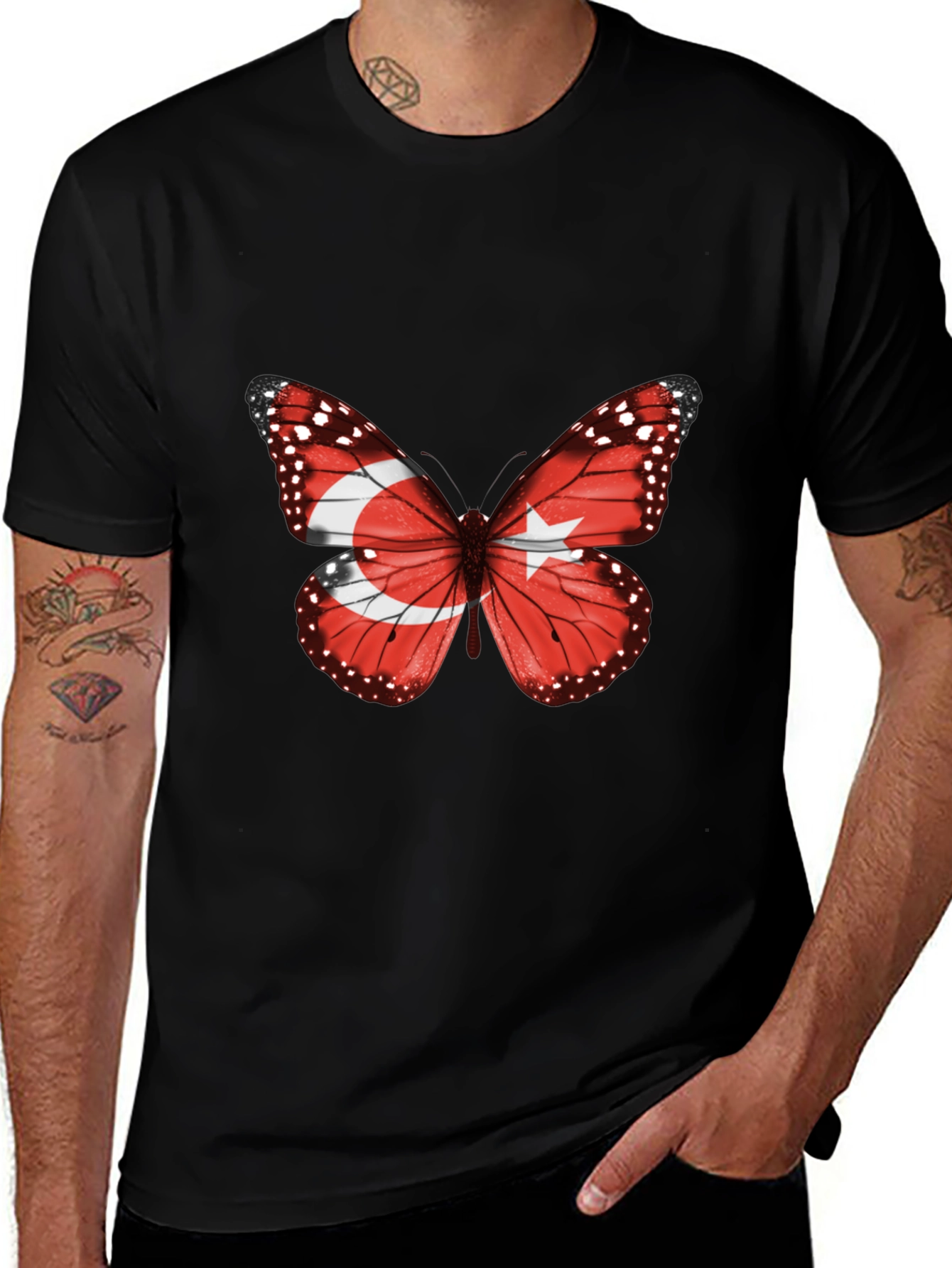 Turkey Flag Butterfly Graphic Tee