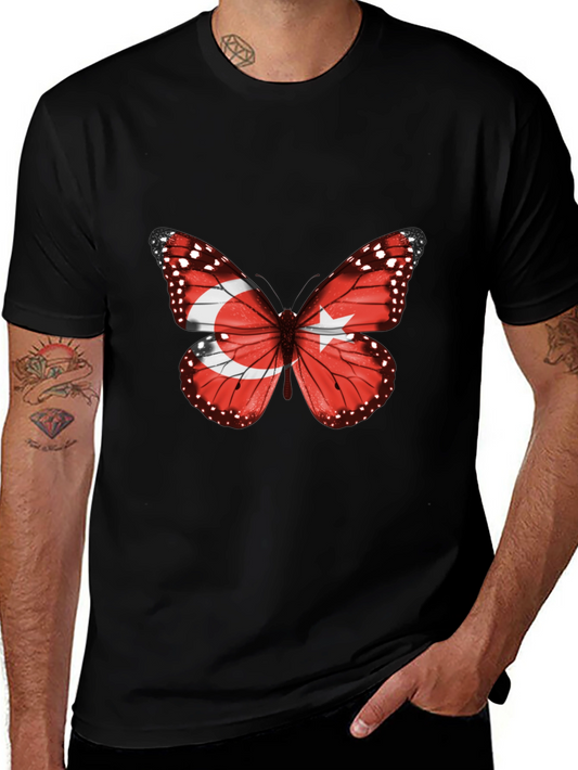 Turkey Flag Butterfly Graphic Tee