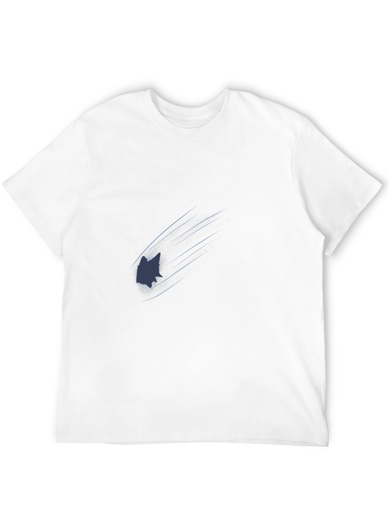 Mens Black Graphic Tee - Comet Cat Design
