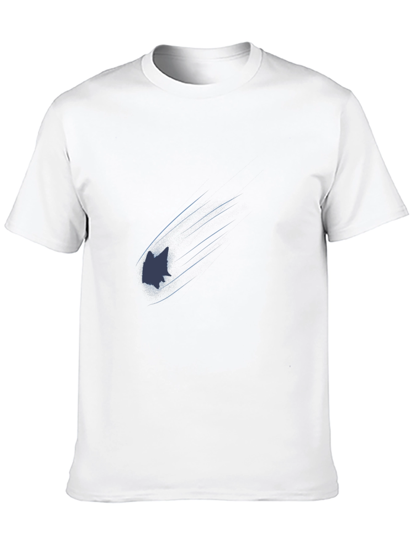 Mens Black Graphic Tee - Comet Cat Design