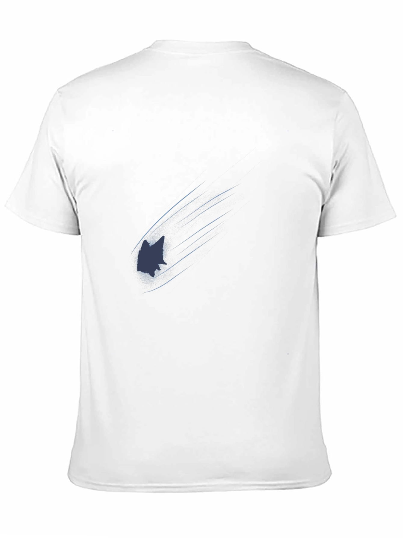 Mens Black Graphic Tee - Comet Cat Design
