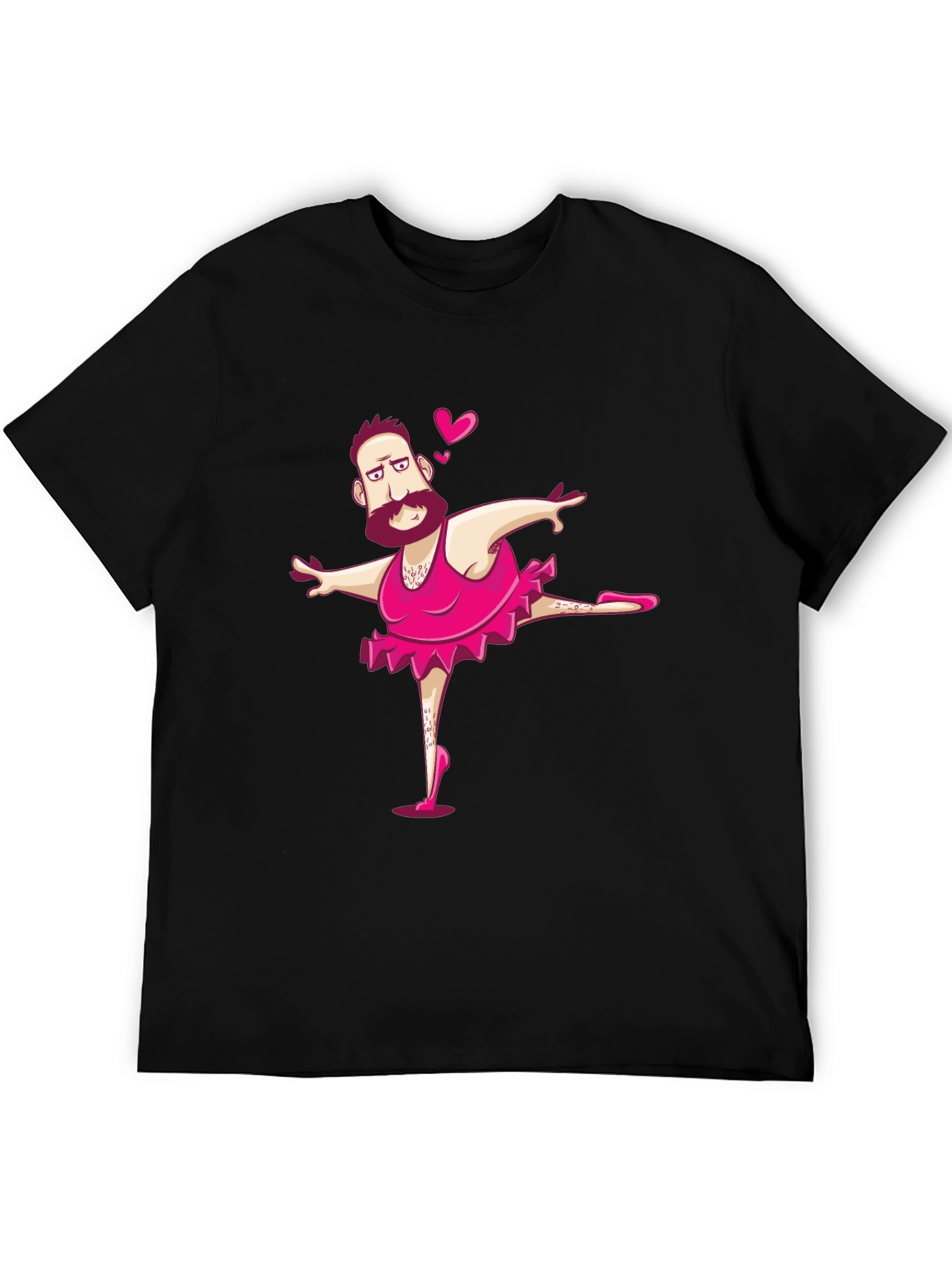 Funny Man Ballerina Graphic T-Shirt