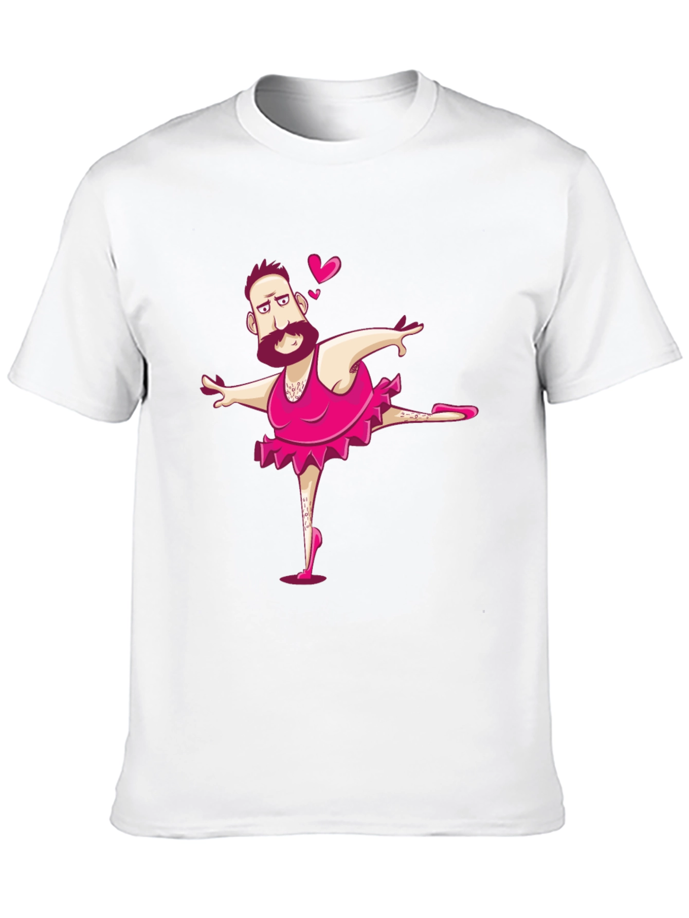 Funny Man Ballerina Graphic T-Shirt
