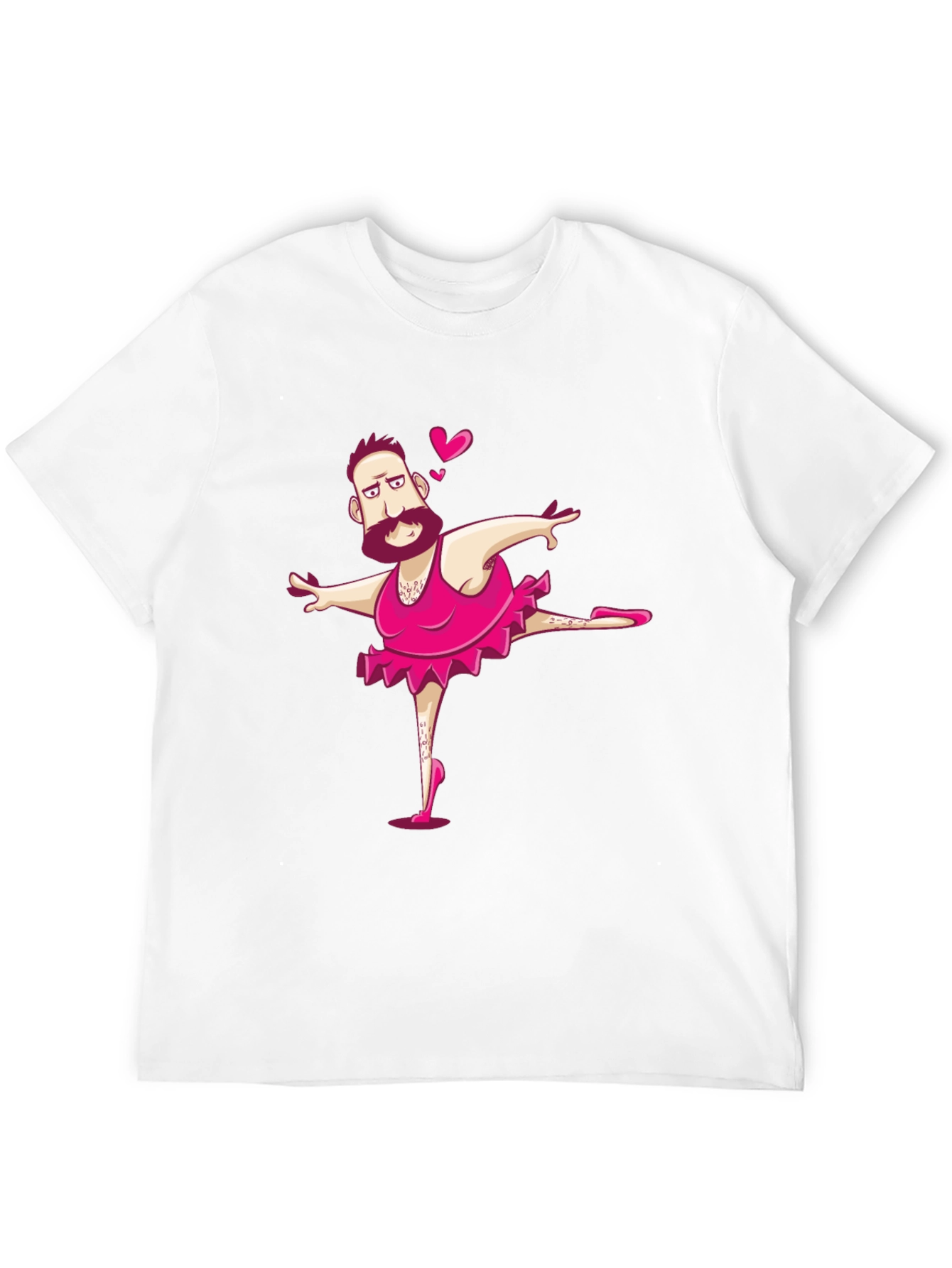 Funny Man Ballerina Graphic T-Shirt