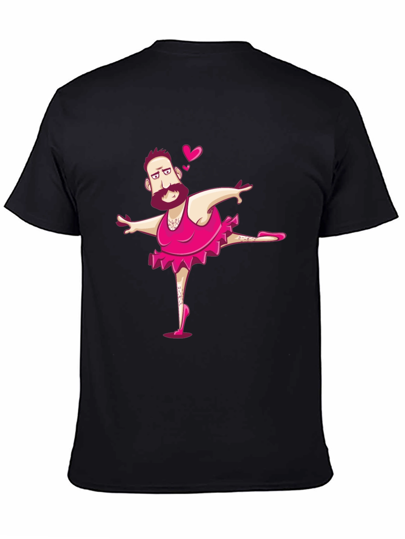 Funny Man Ballerina Graphic T-Shirt
