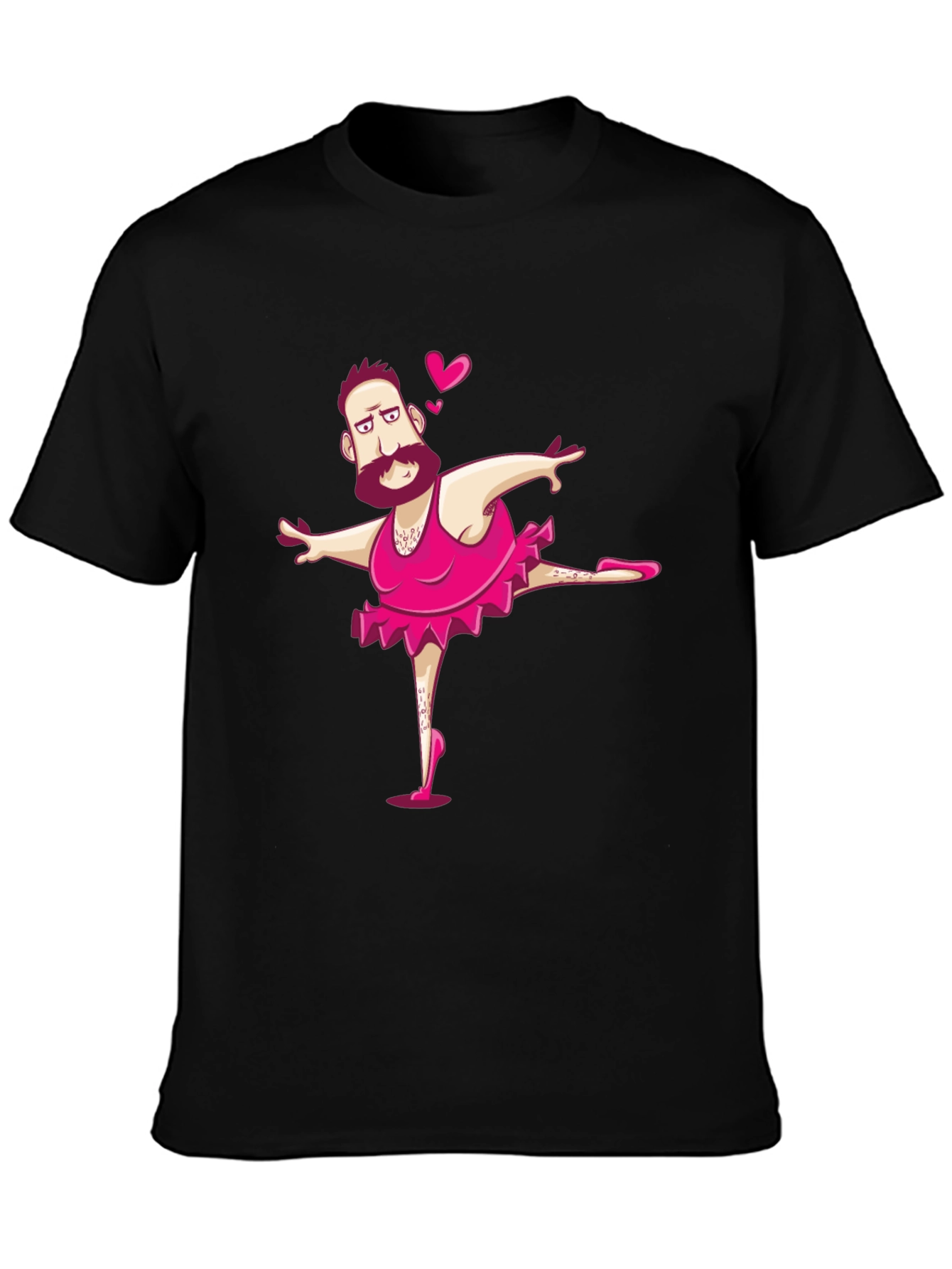 Funny Man Ballerina Graphic T-Shirt