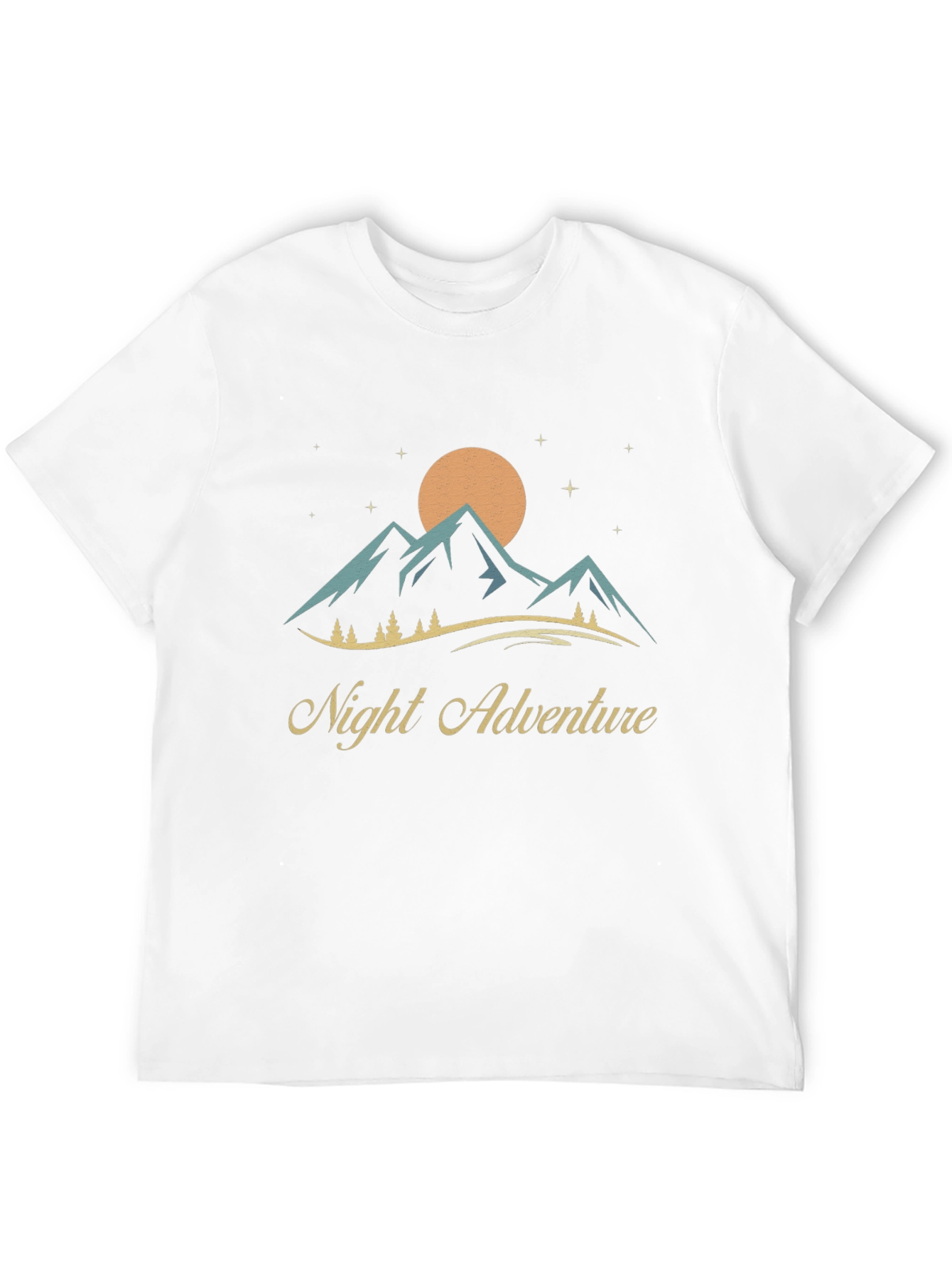 Night Adventure Graphic Tee - Mountain Design