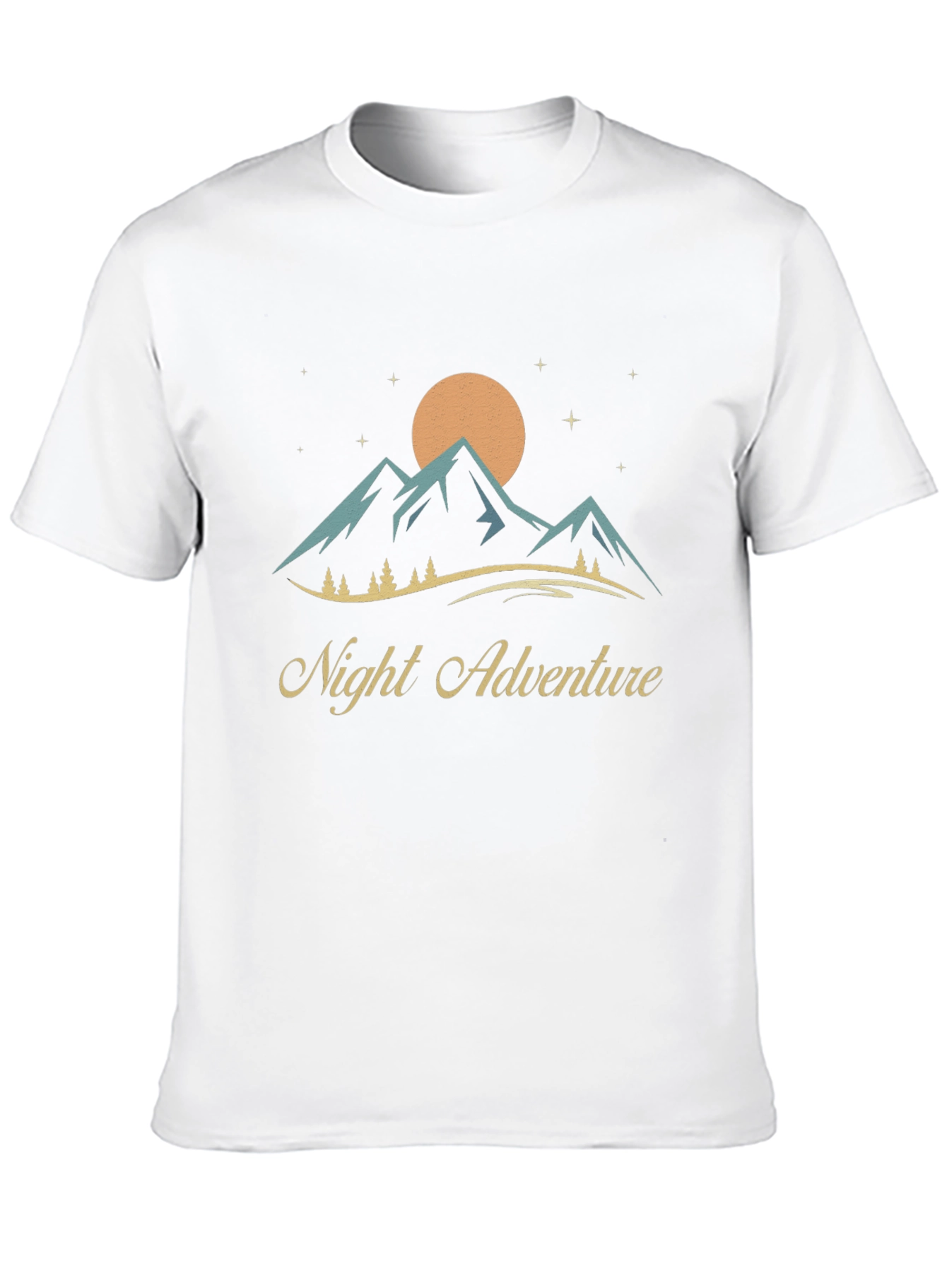 Night Adventure Graphic Tee - Mountain Design