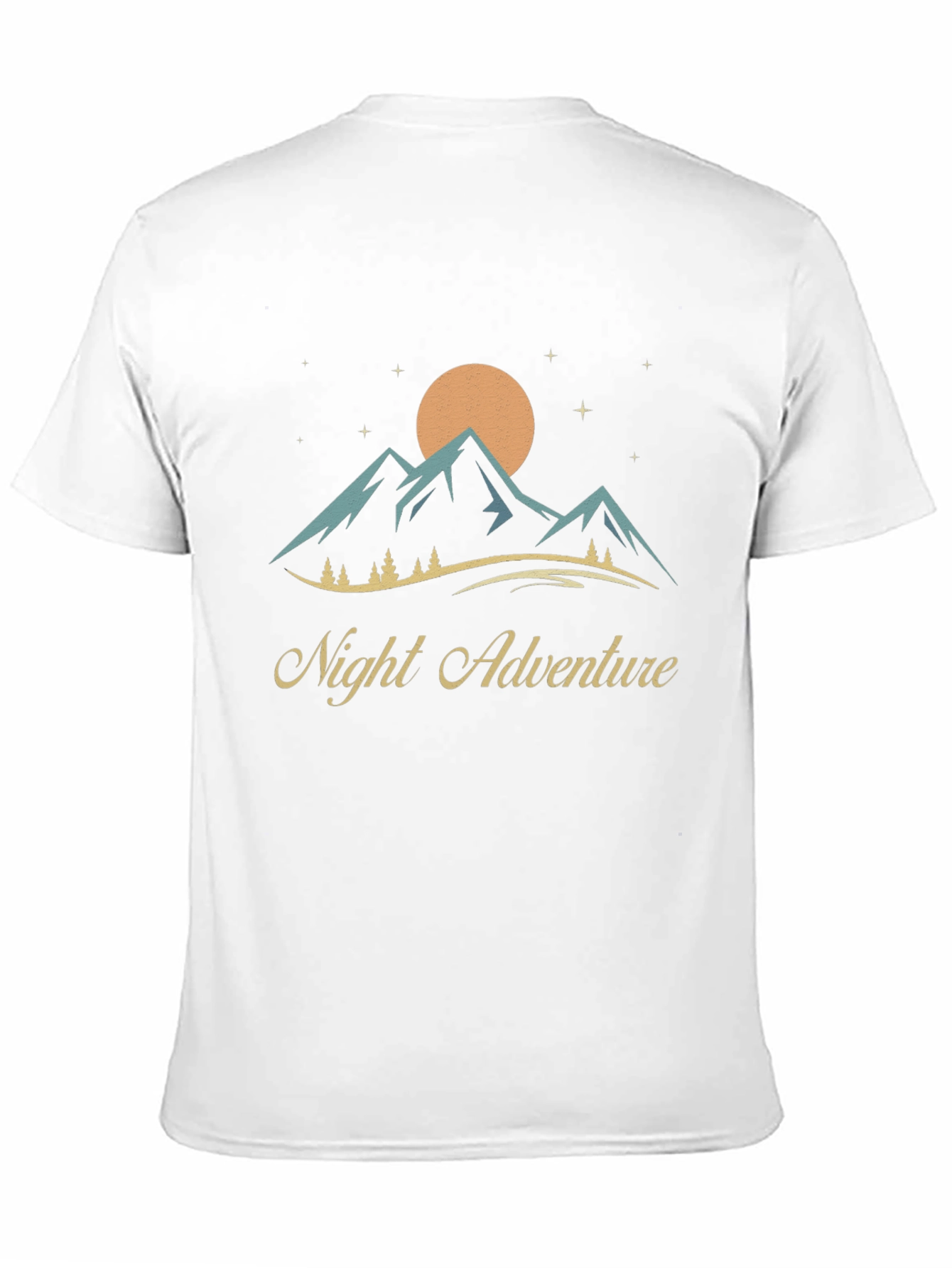 Night Adventure Graphic Tee - Mountain Design