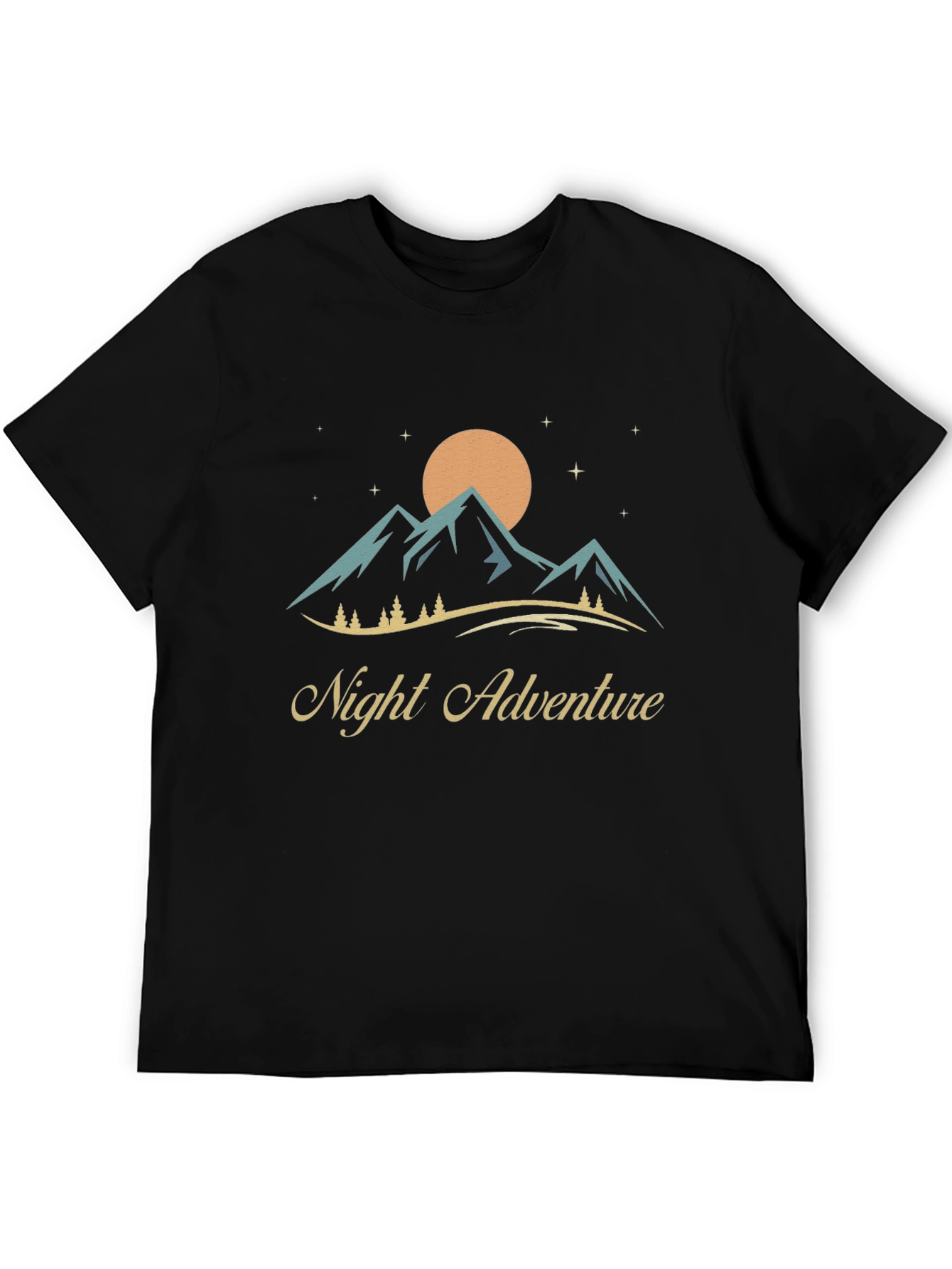 Night Adventure Graphic Tee - Mountain Design