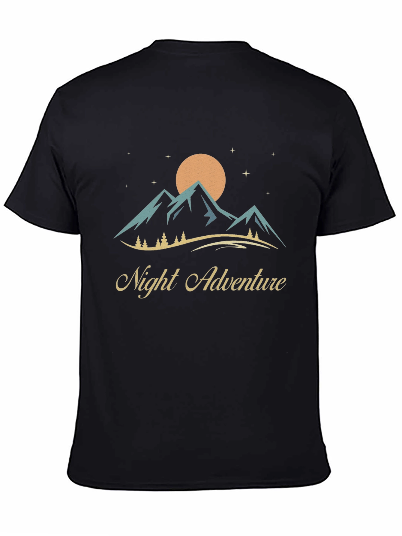 Night Adventure Graphic Tee - Mountain Design