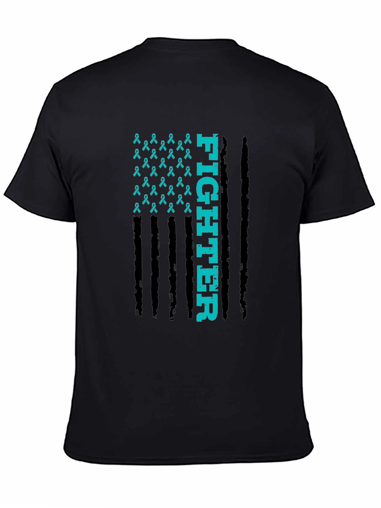 Fighter Ribbon Graphic Tee - Teal Awareness