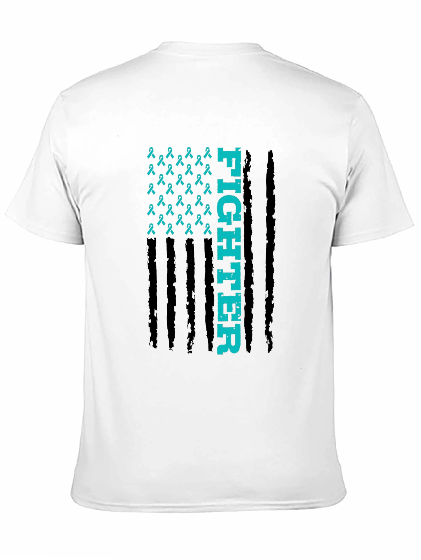 Fighter Ribbon Graphic Tee - Teal Awareness