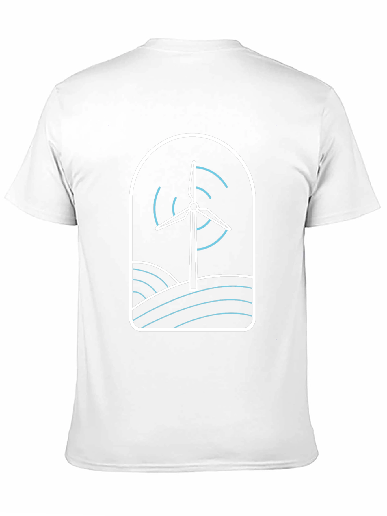 Wind Turbine Graphic Tee - Stylish Eco-Friendly Design