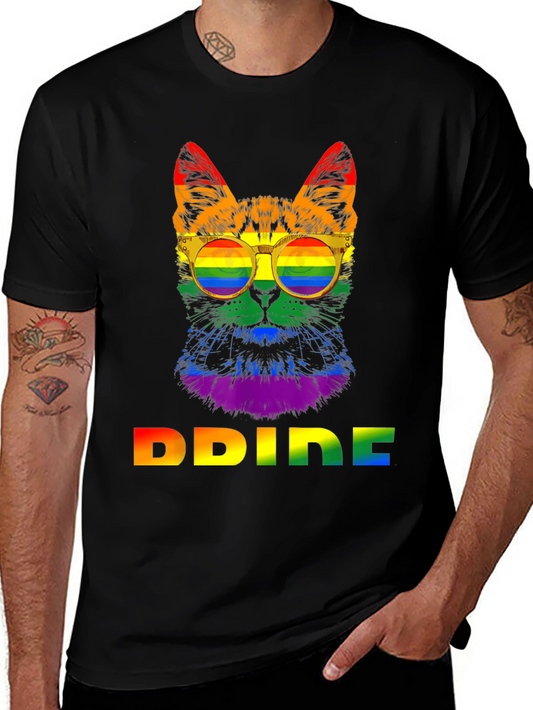 Pride Cat T-Shirt - Rainbow LGBT Graphic Tee