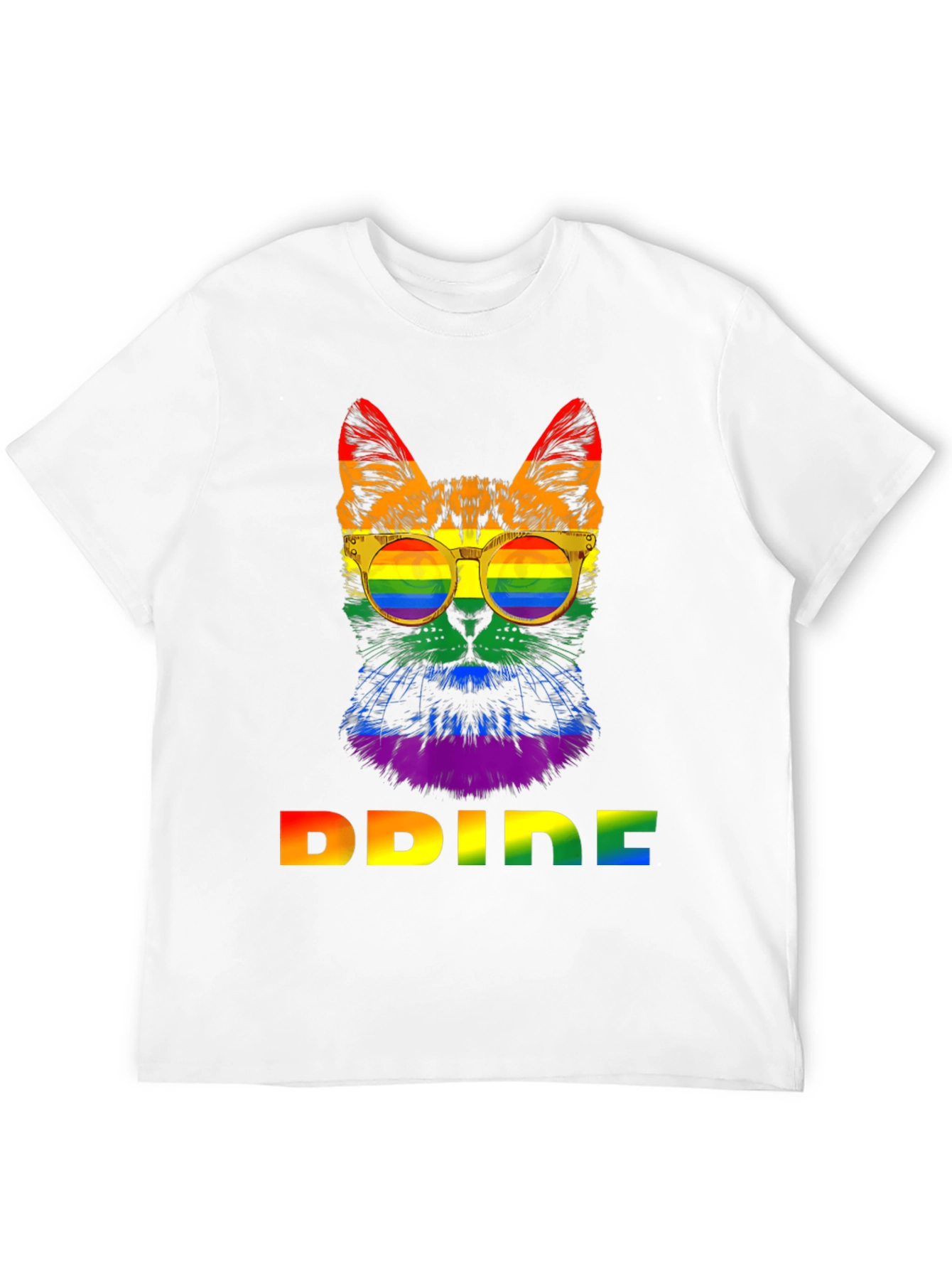 Pride Cat T-Shirt - Rainbow LGBT Graphic Tee