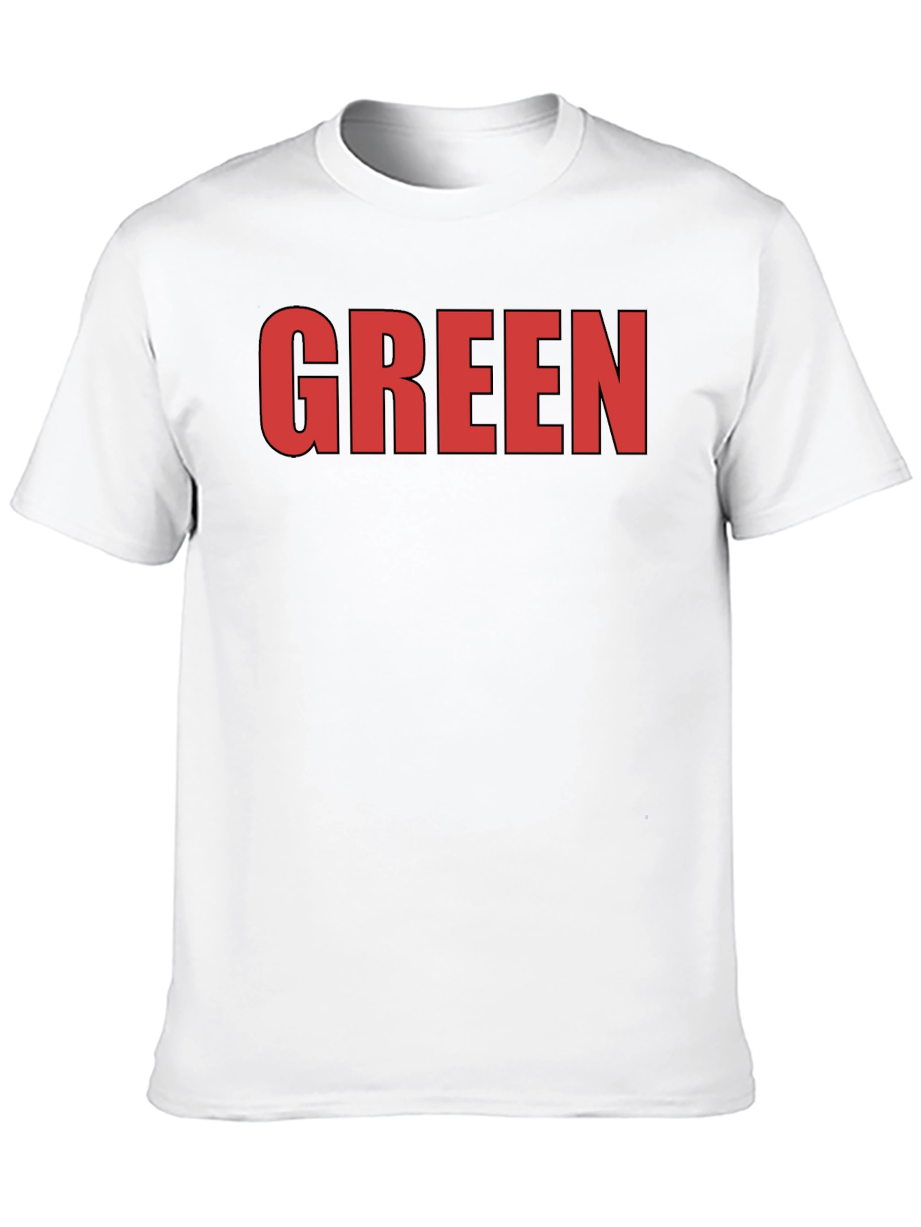 Bold Statement Tee: Red GREEN Graphic on Black