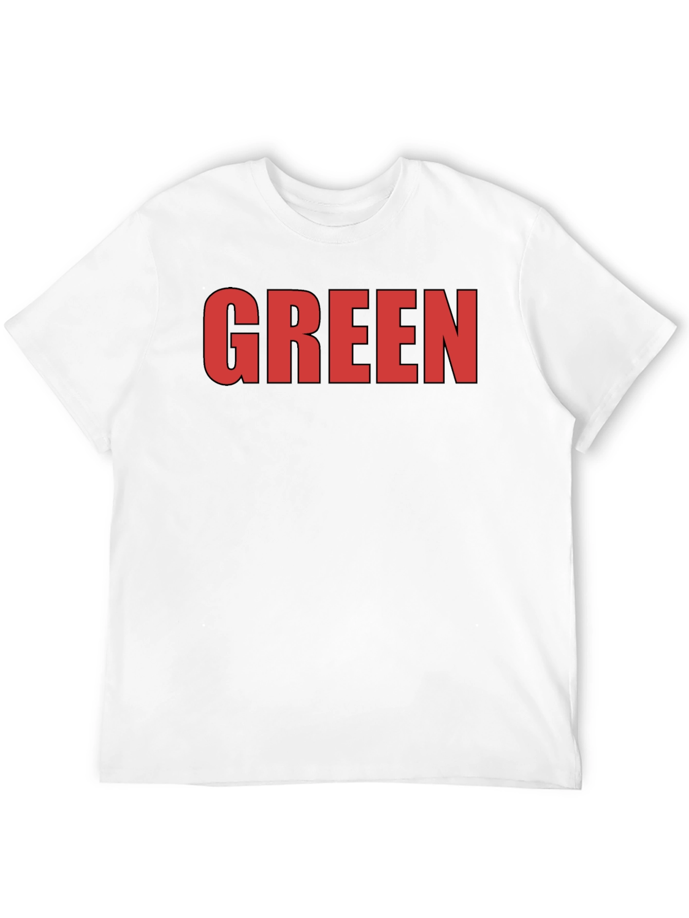 Bold Statement Tee: Red GREEN Graphic on Black