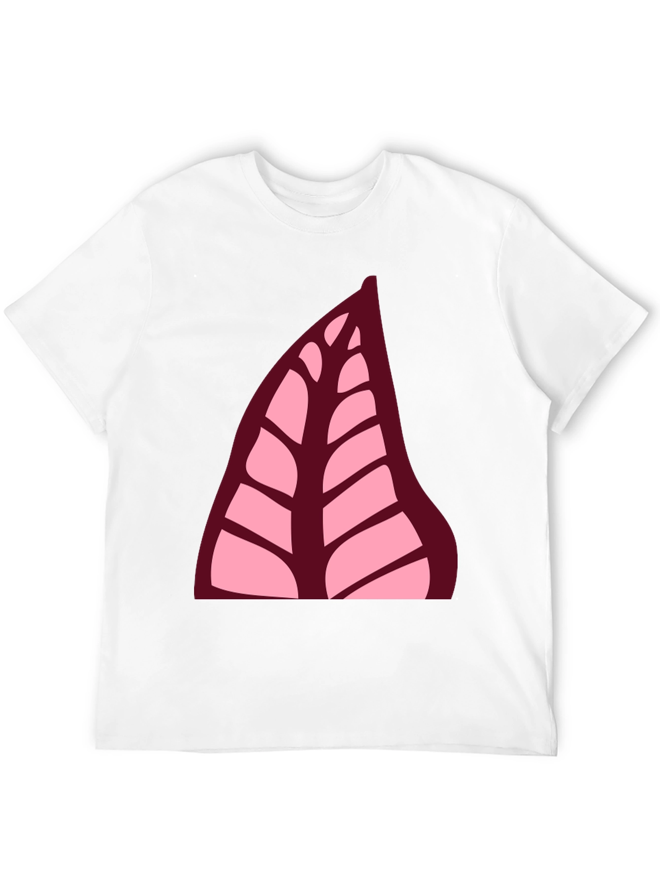 Leaf Print Black T-Shirt
