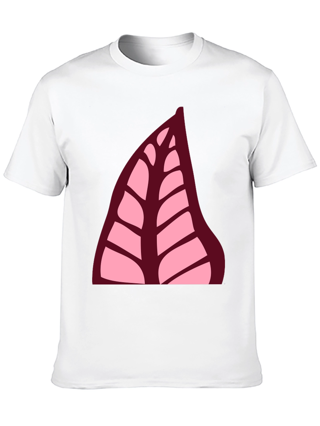 Leaf Print Black T-Shirt