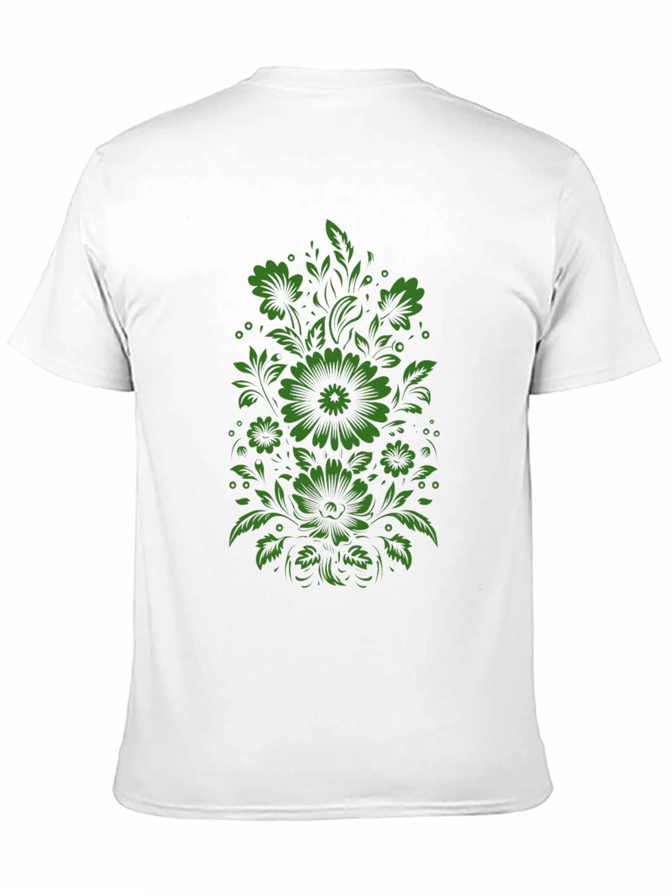 Floral Graphic Print Tee - Mens Black T-Shirt