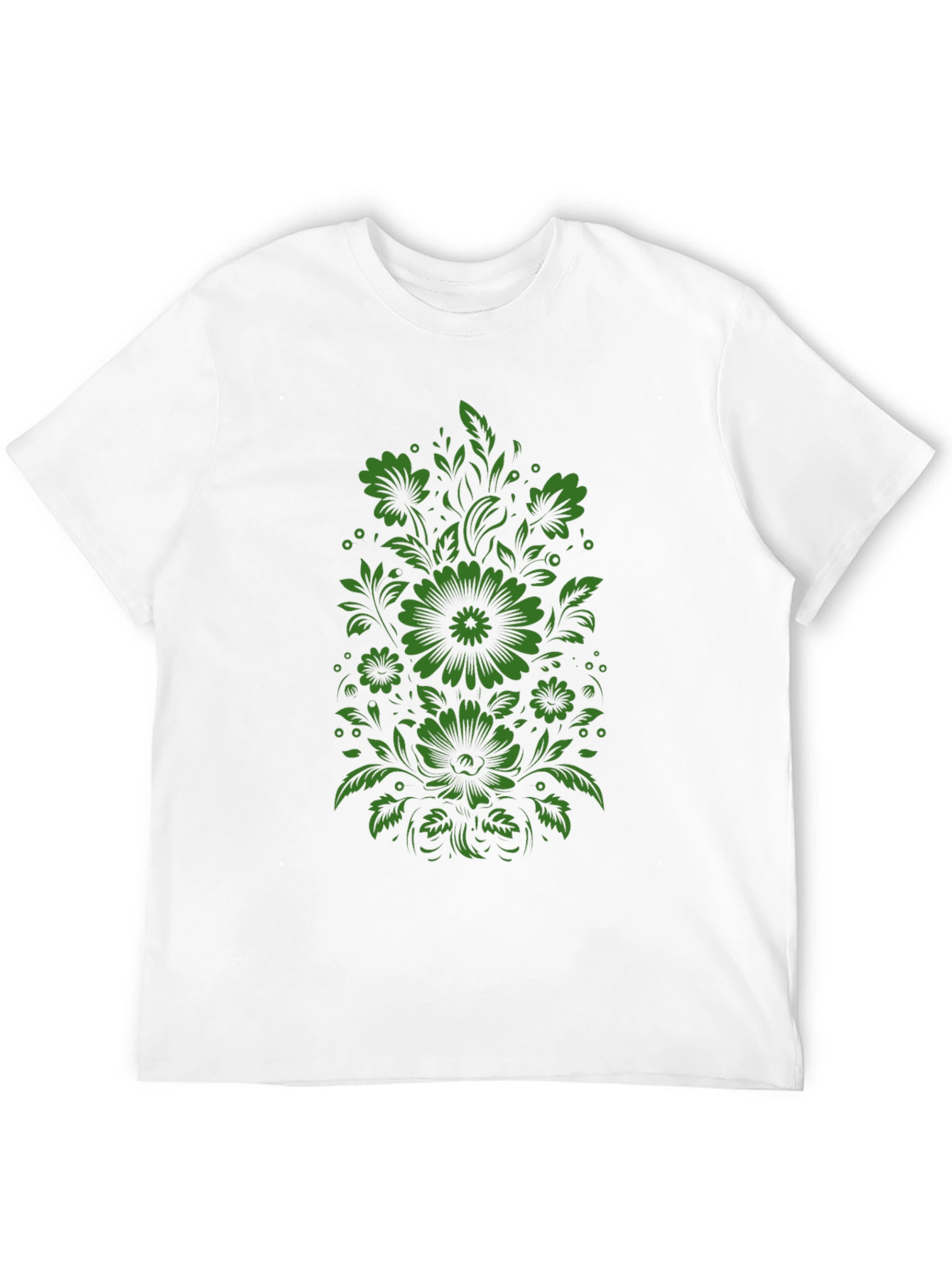 Floral Graphic Print Tee - Mens Black T-Shirt