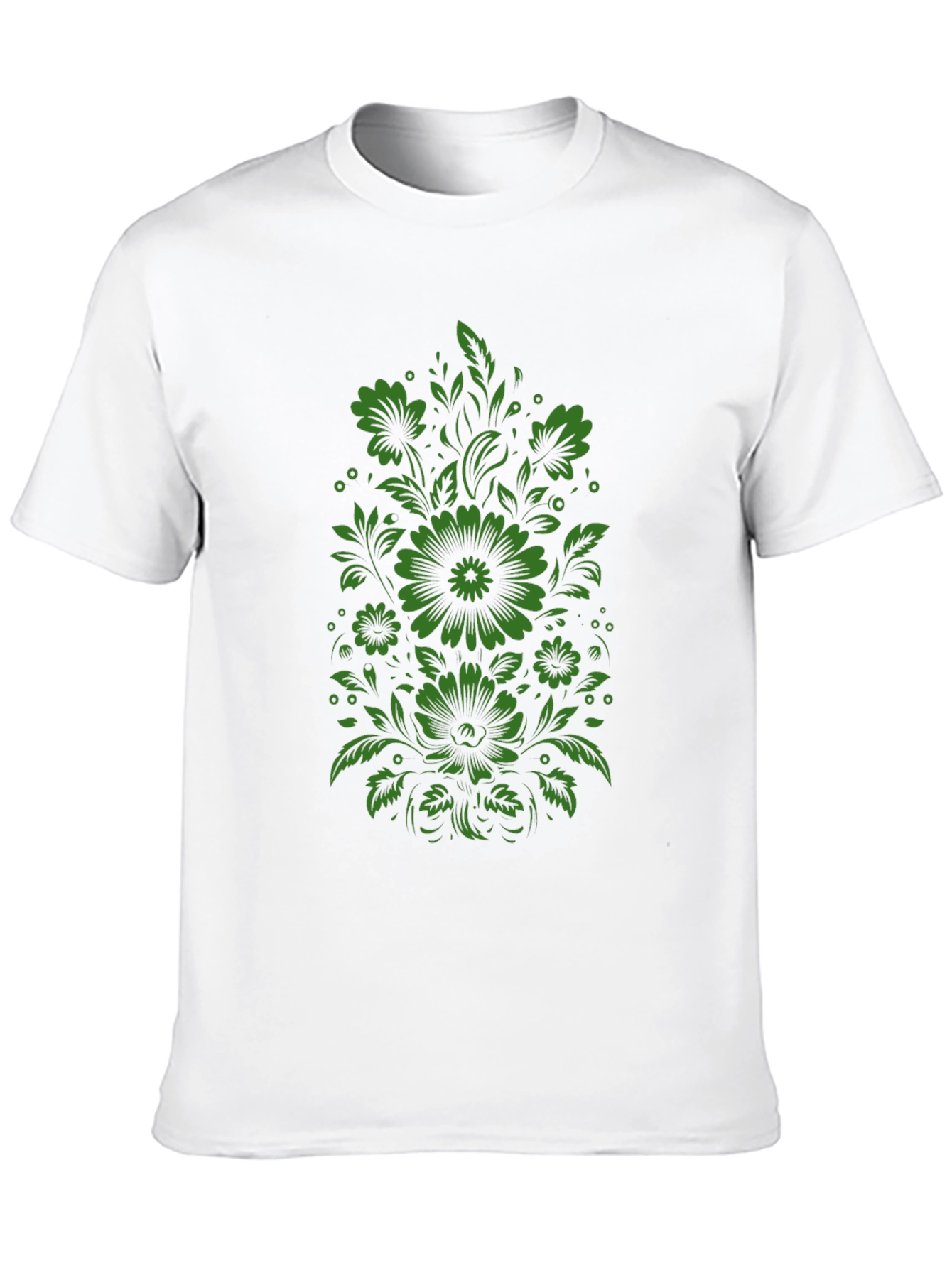 Floral Graphic Print Tee - Mens Black T-Shirt