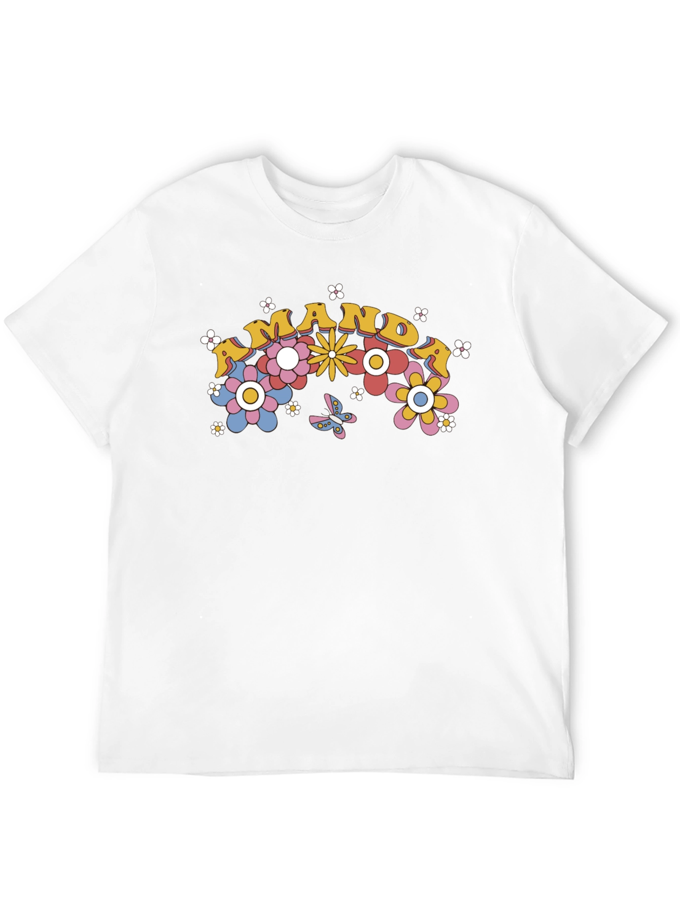 Retro Floral Mama Graphic Tee - Black