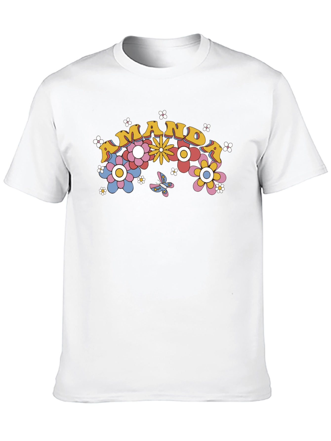 Retro Floral Mama Graphic Tee - Black
