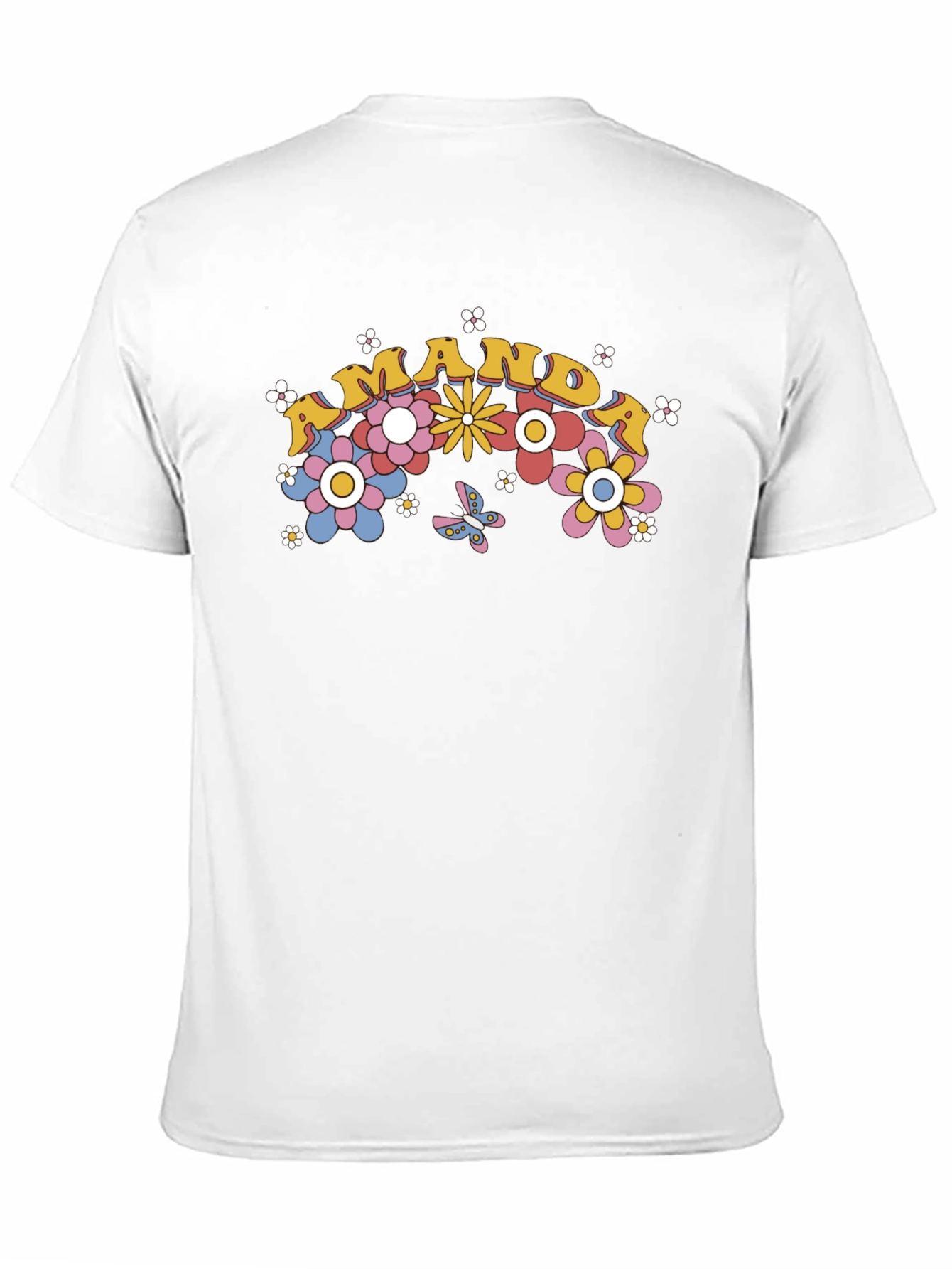 Retro Floral Mama Graphic Tee - Black