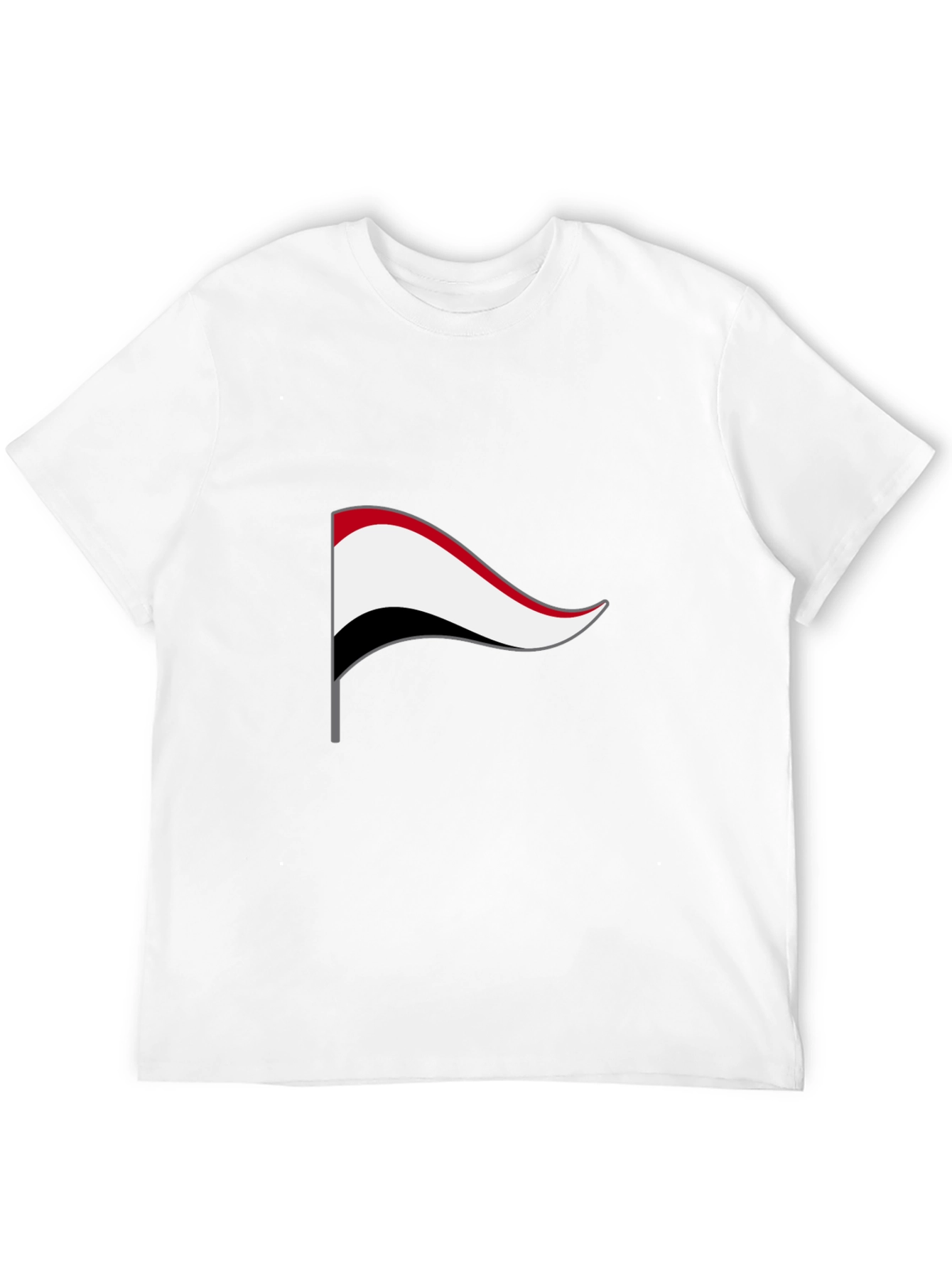 Yemen Flag Graphic Tee - Black Cotton T-Shirt