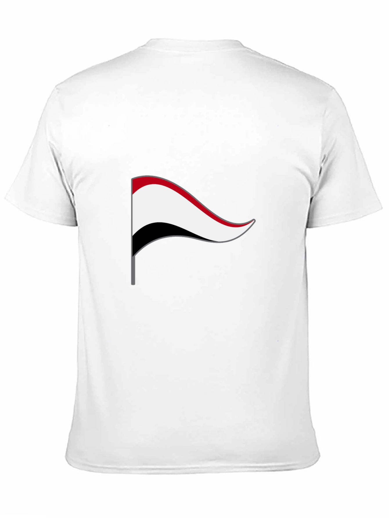 Yemen Flag Graphic Tee - Black Cotton T-Shirt