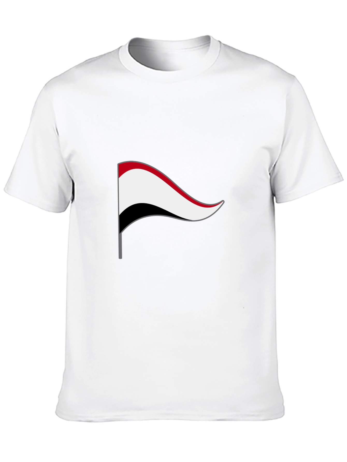 Yemen Flag Graphic Tee - Black Cotton T-Shirt