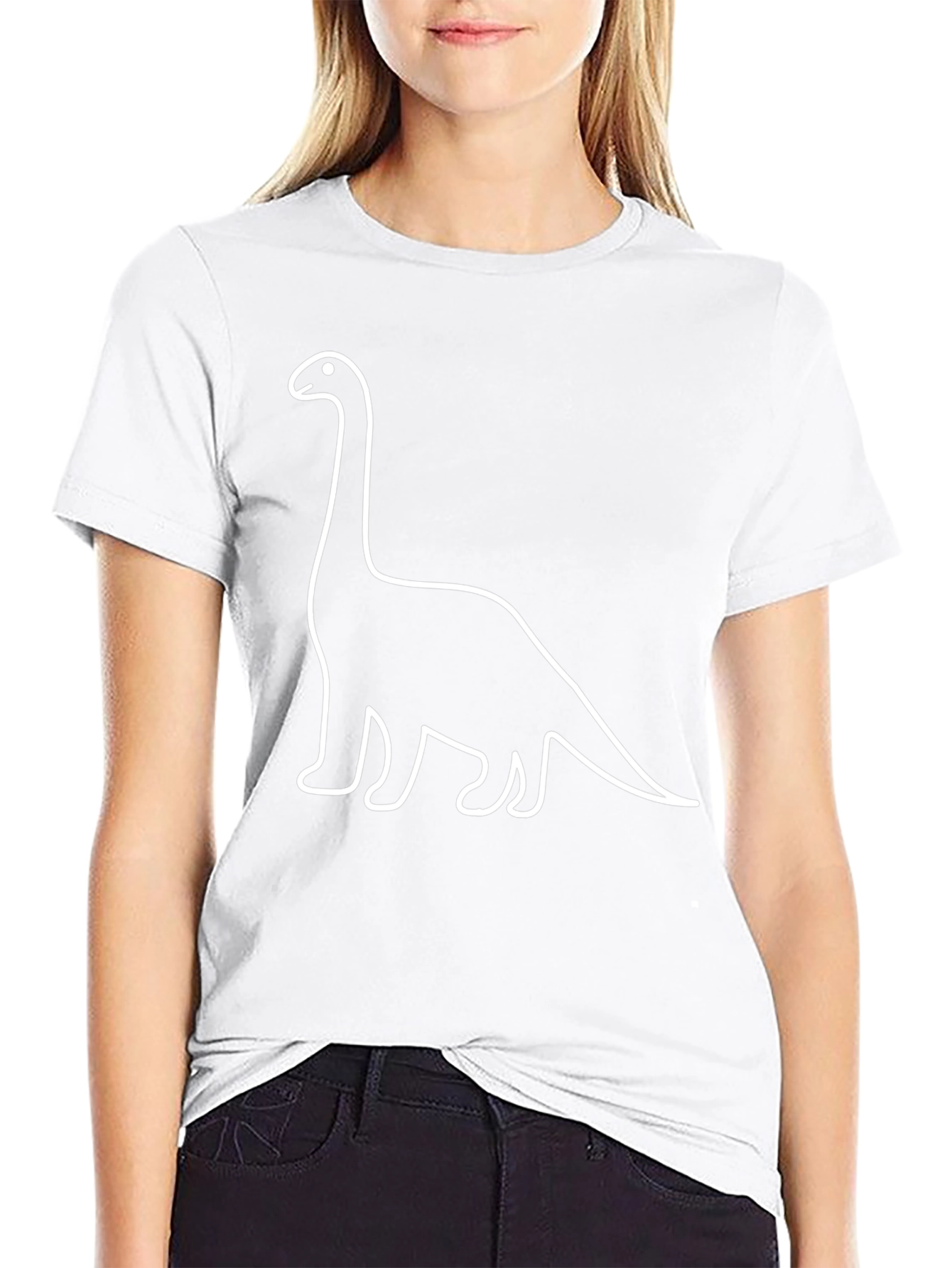 Dino Outline T-Shirt - Classic Black Tee