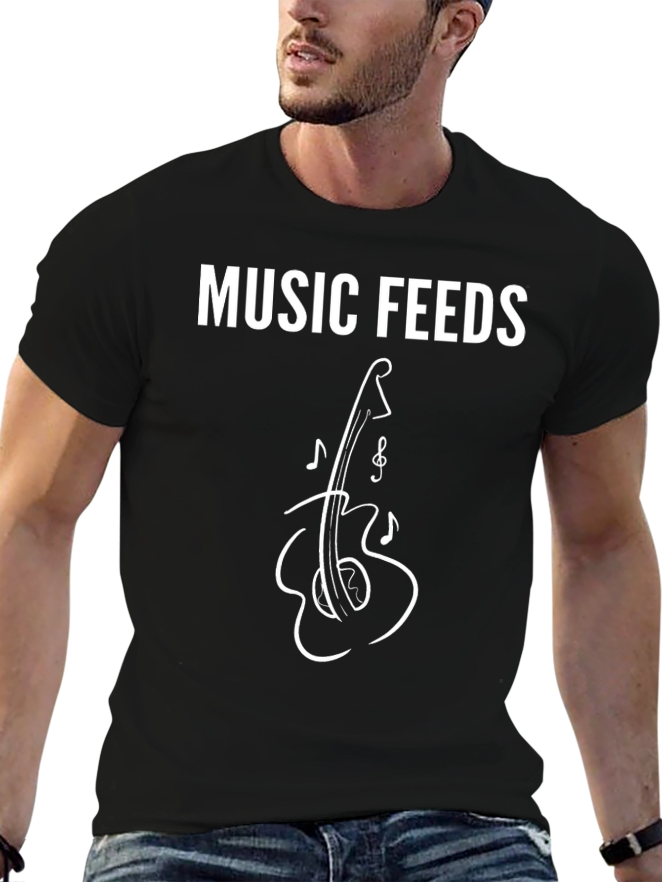 Music Feeds Soul T-Shirt Guitar Graphic Tee